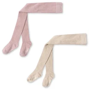 2 Pack Rib Glitter Tights by Konges Slojd