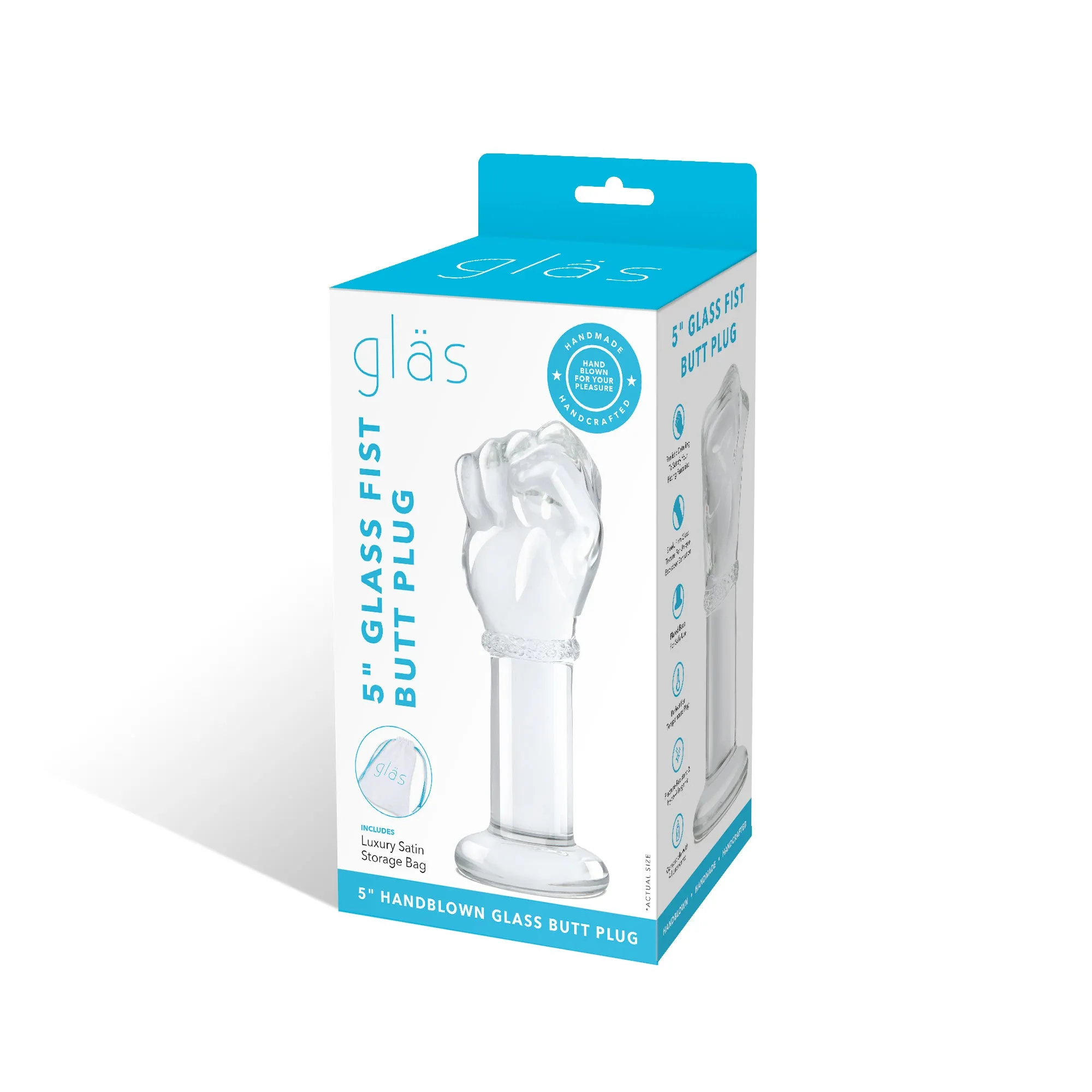 5" Glass Fist Butt Plug