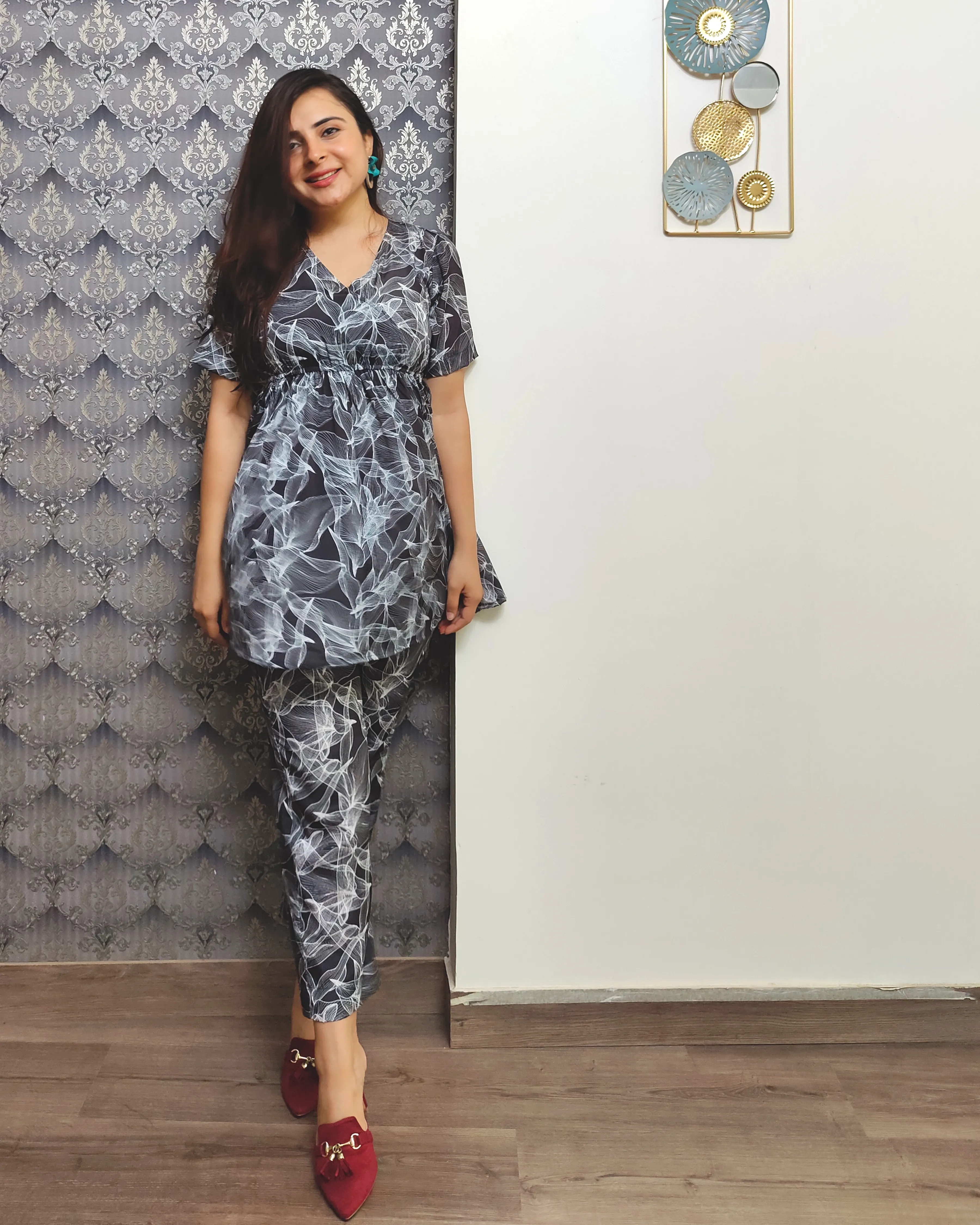 Abstract Black & White Co-ord - Set of 2