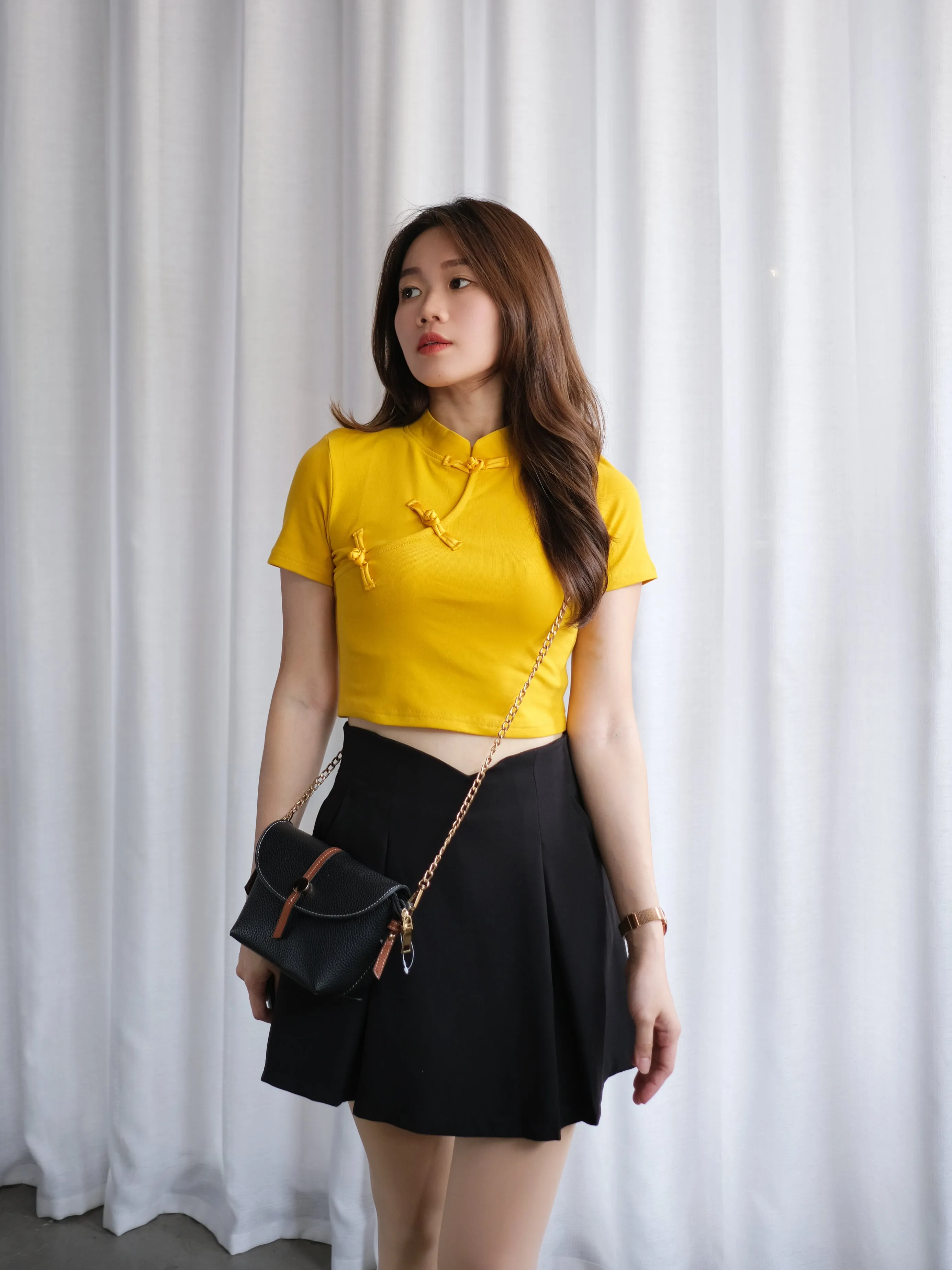 ACEWIN Inverted Pleated Short Skirt (Size S-XL) 601293