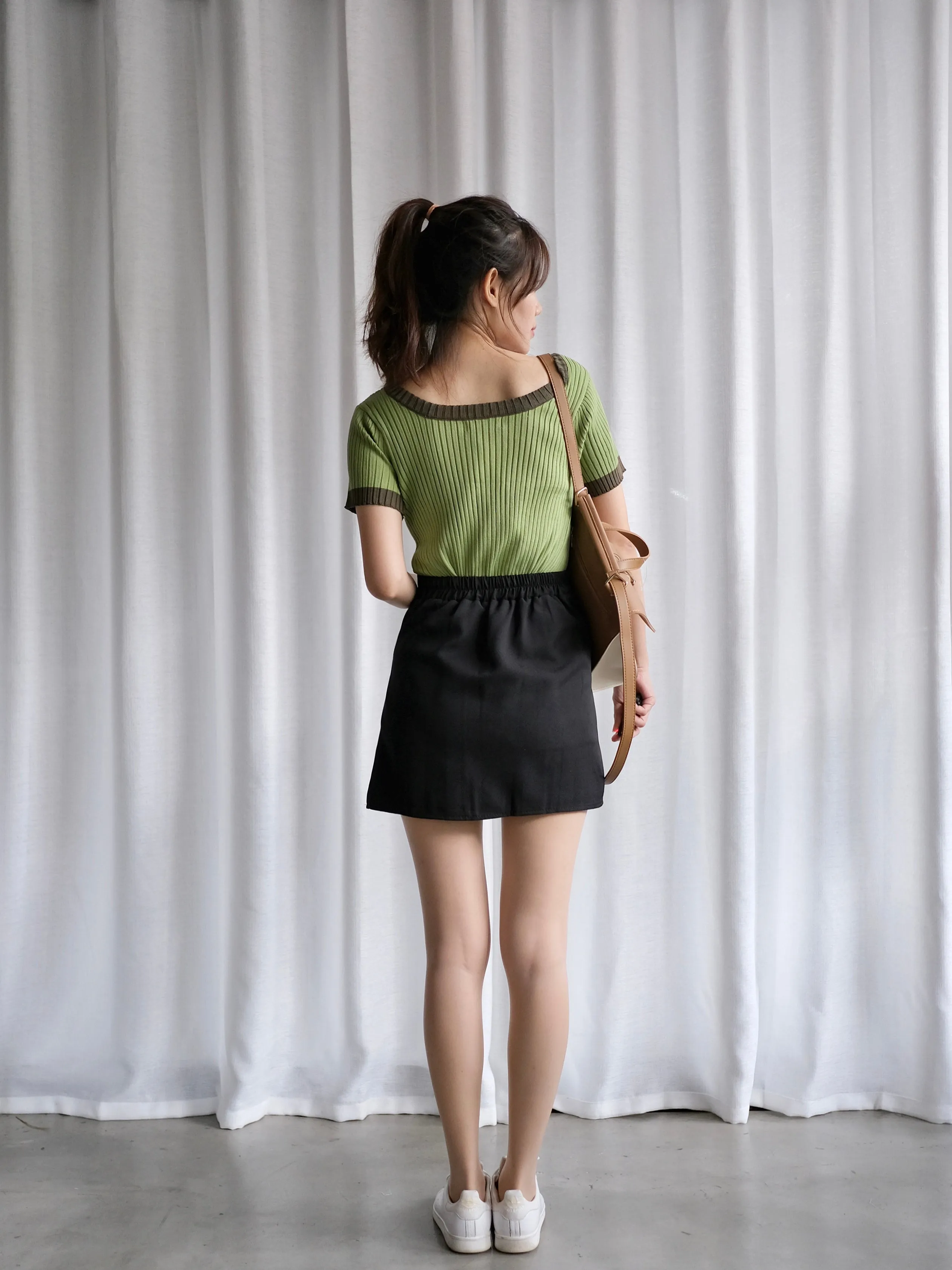 ACEWIN Pleated Short Skirt (Free Size) 601277