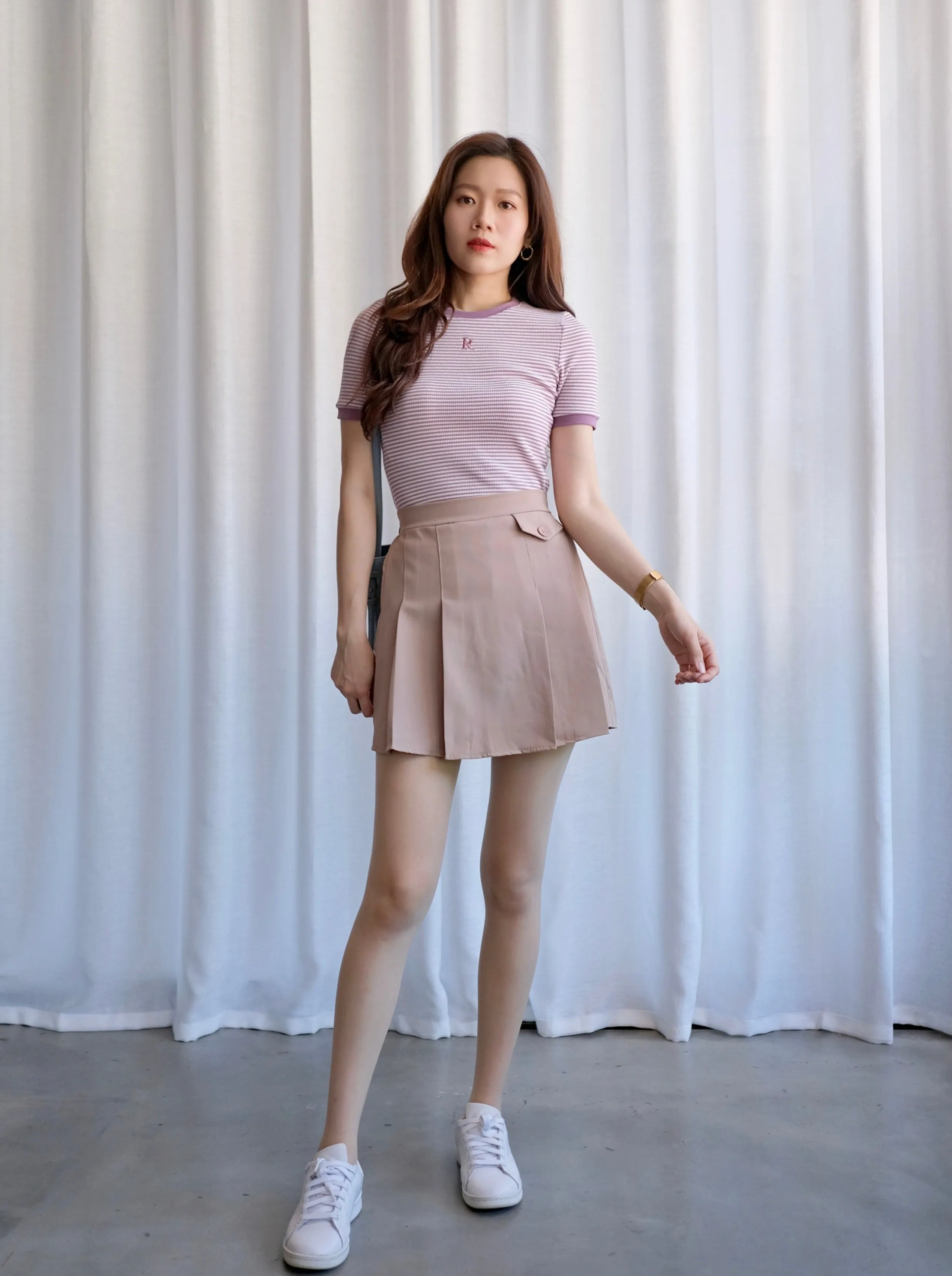 ACEWIN Pleated Short Skirt (Free Size) 601277