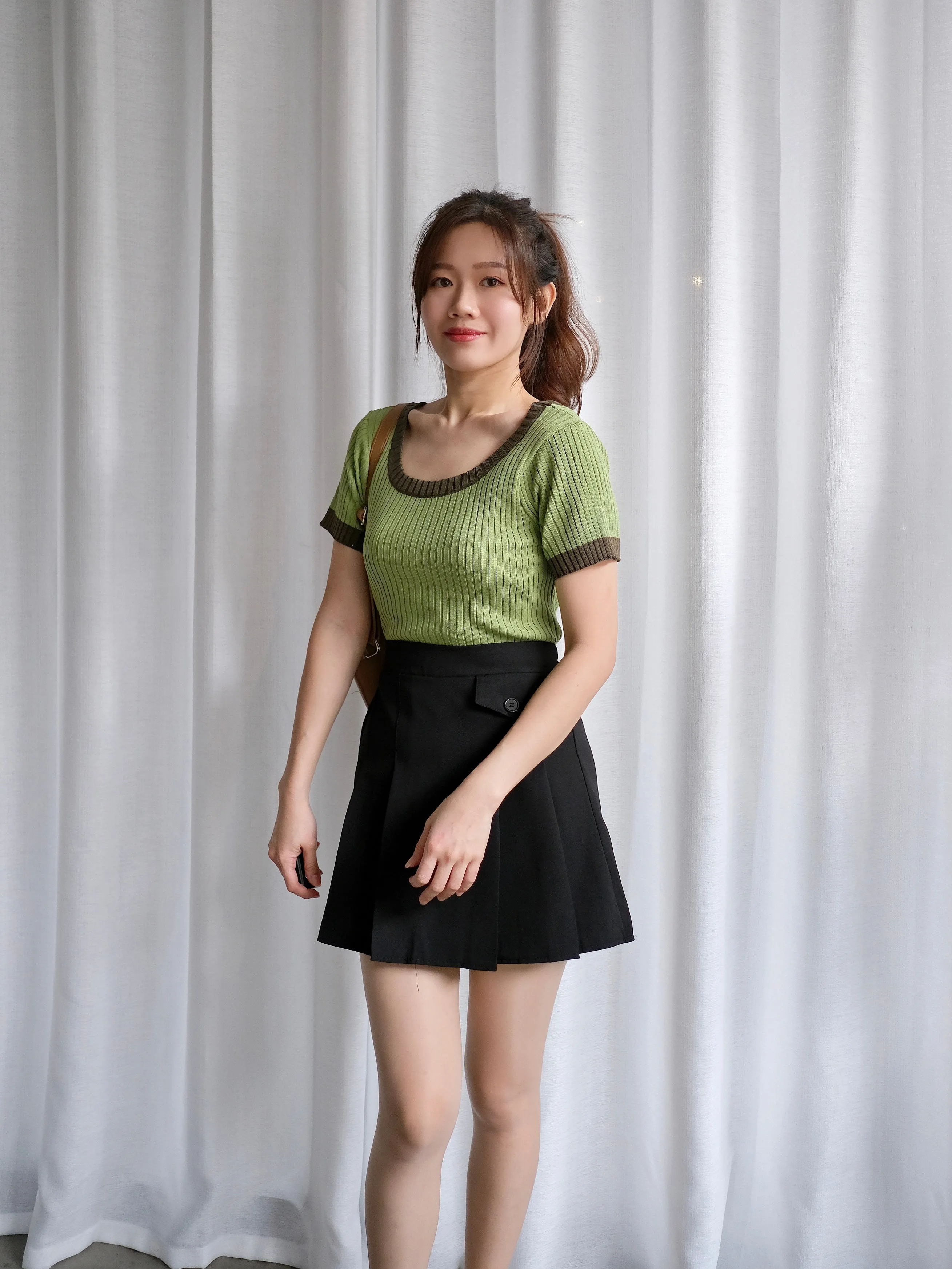 ACEWIN Pleated Short Skirt (Free Size) 601277