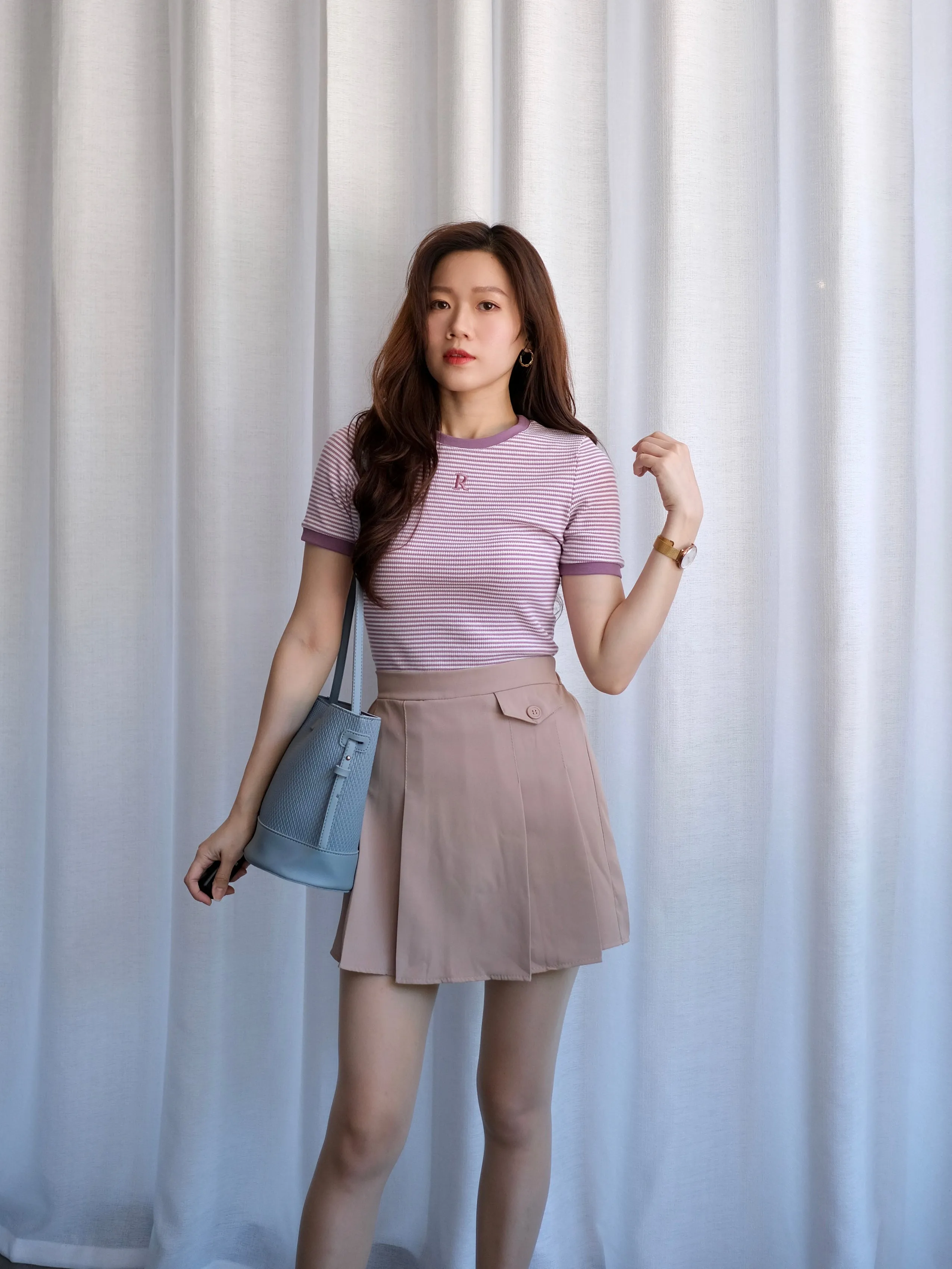 ACEWIN Pleated Short Skirt (Free Size) 601277