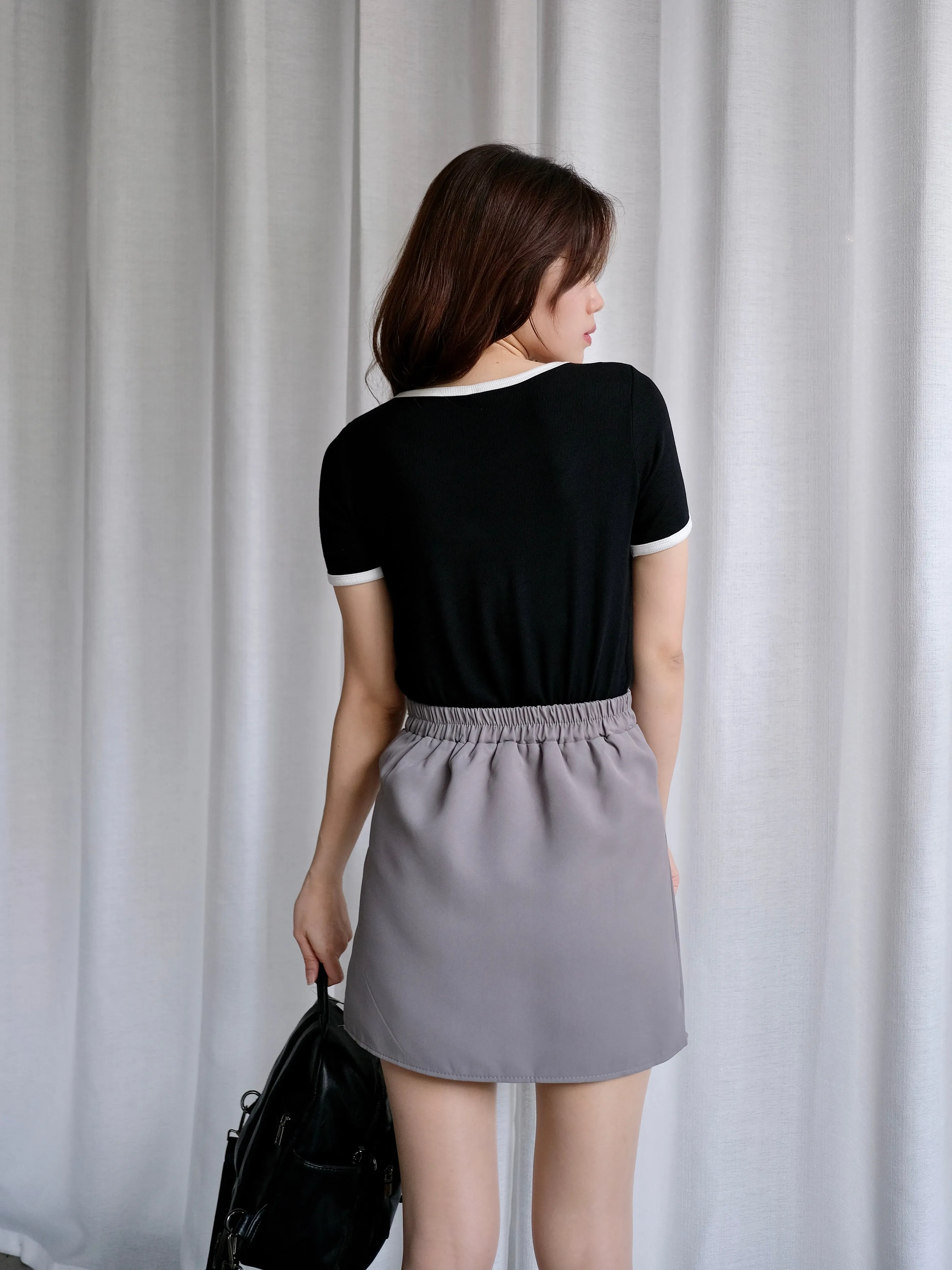 ACEWIN Pleated Short Skirt (Free Size) 601277