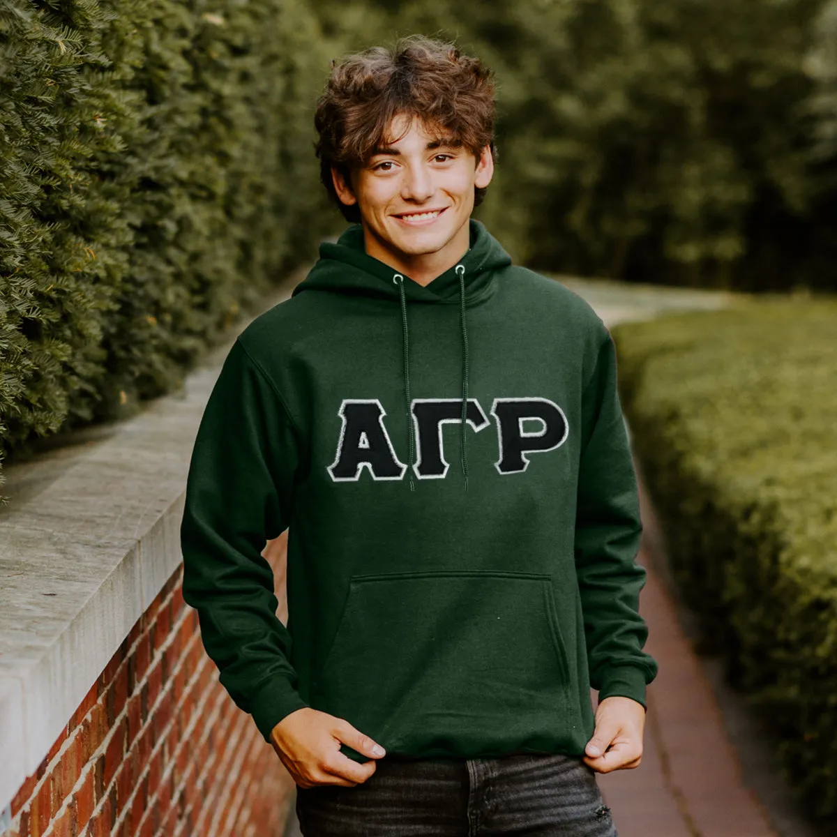 AGR Forest Hoodie with Sewn On Letters