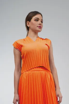 Aila V-neck Pleated Top