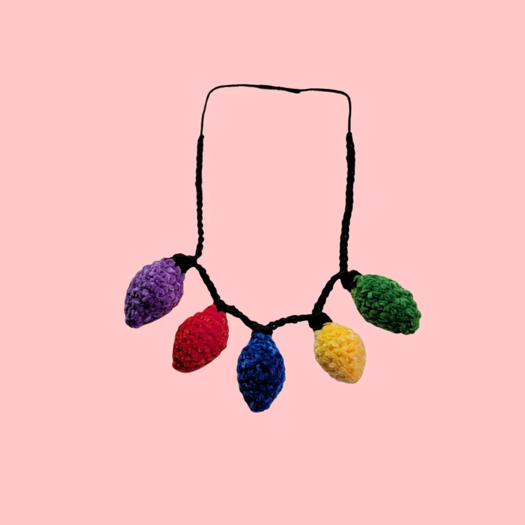Amigurumi Christmas Lights Necklace Plushie