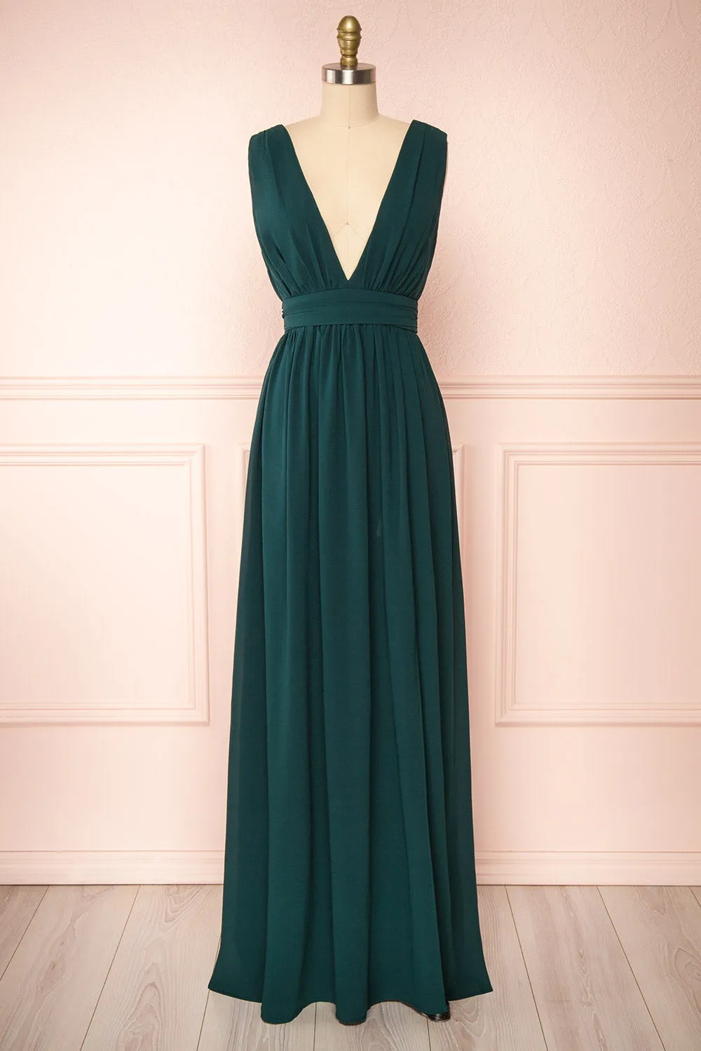 Animos Emerald | V-Neck Maxi Dress