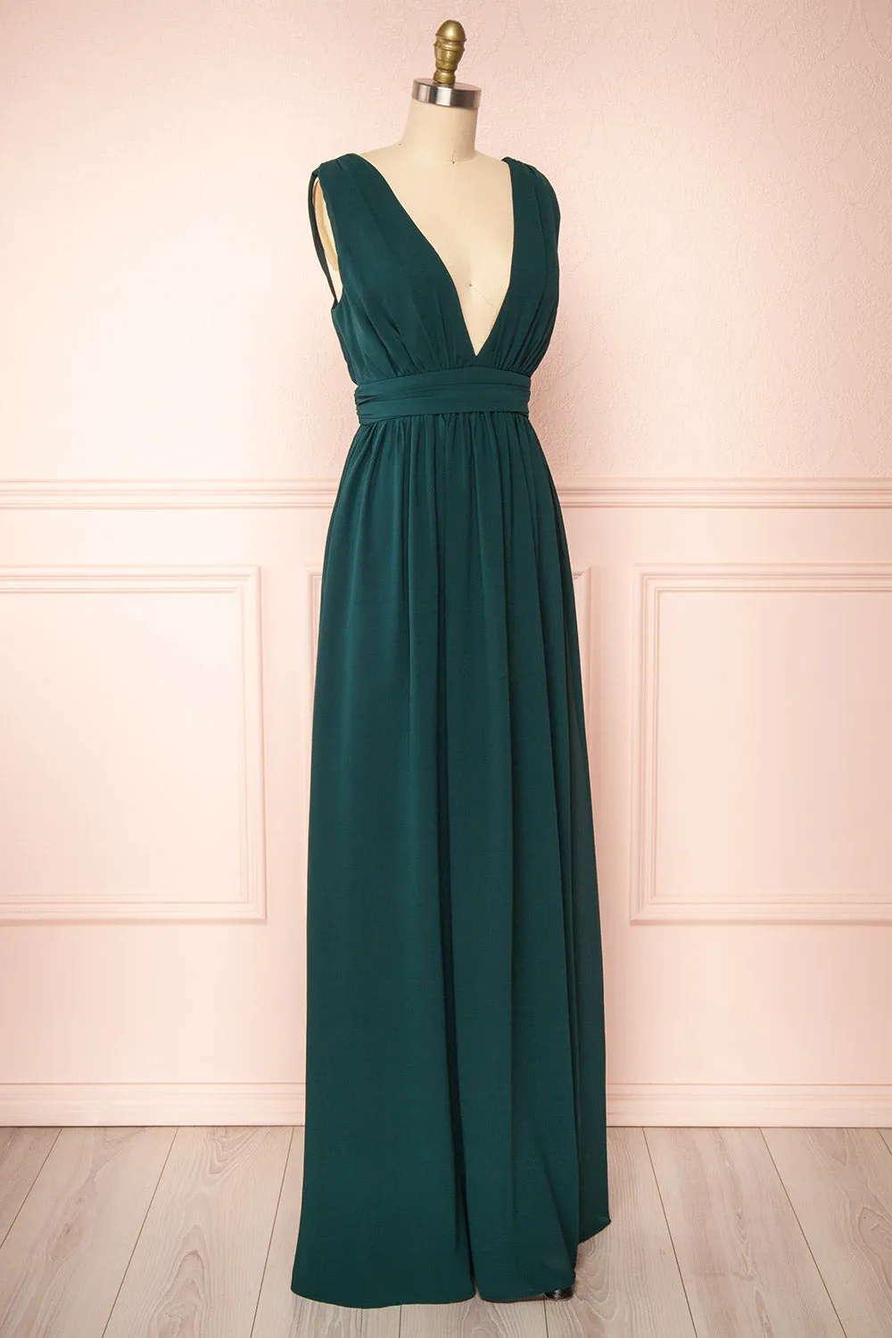 Animos Emerald | V-Neck Maxi Dress