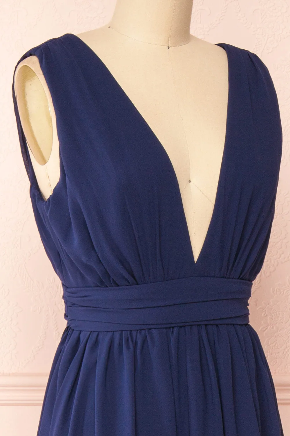 Animos Navy | V-Neck Maxi Dress