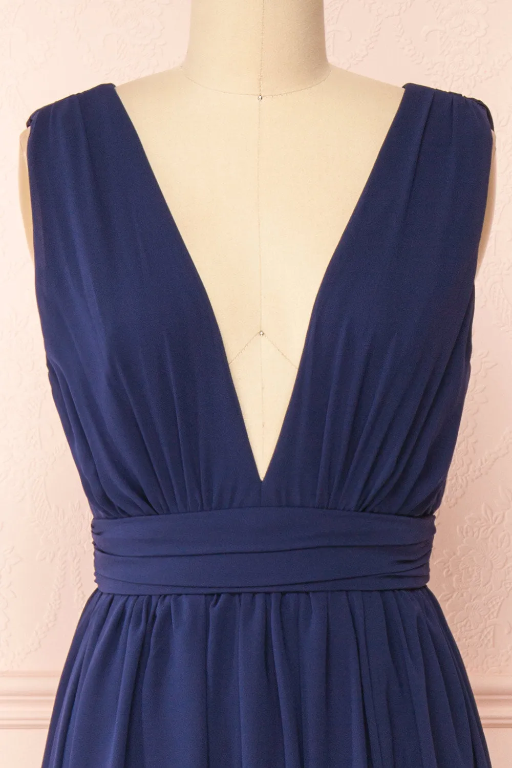 Animos Navy | V-Neck Maxi Dress
