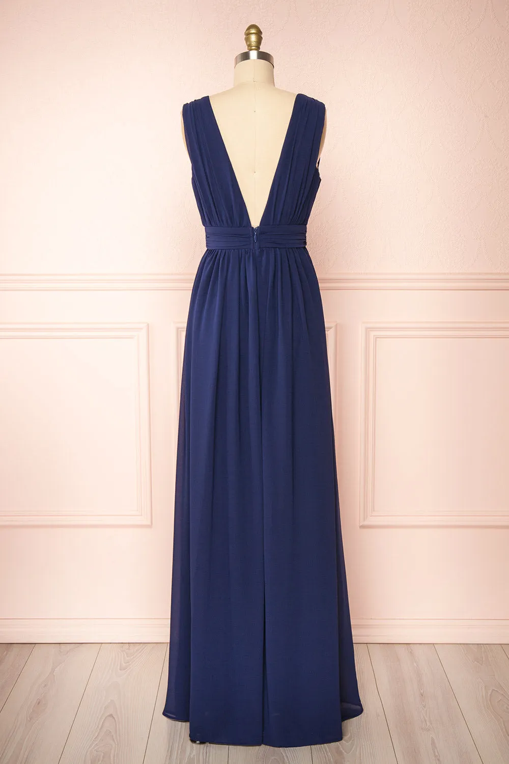 Animos Navy | V-Neck Maxi Dress