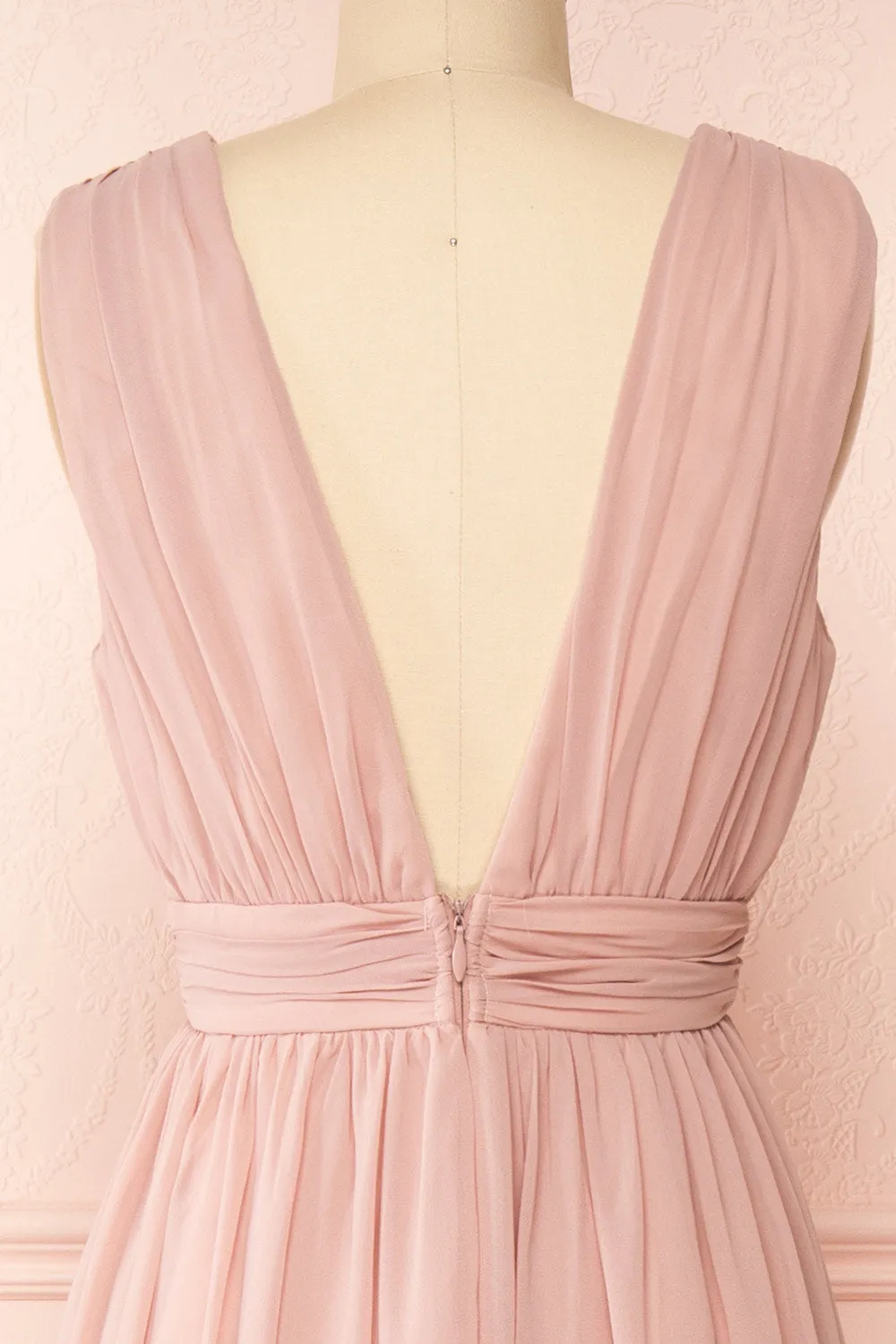 Animos Taupe | V-Neck Maxi Dress