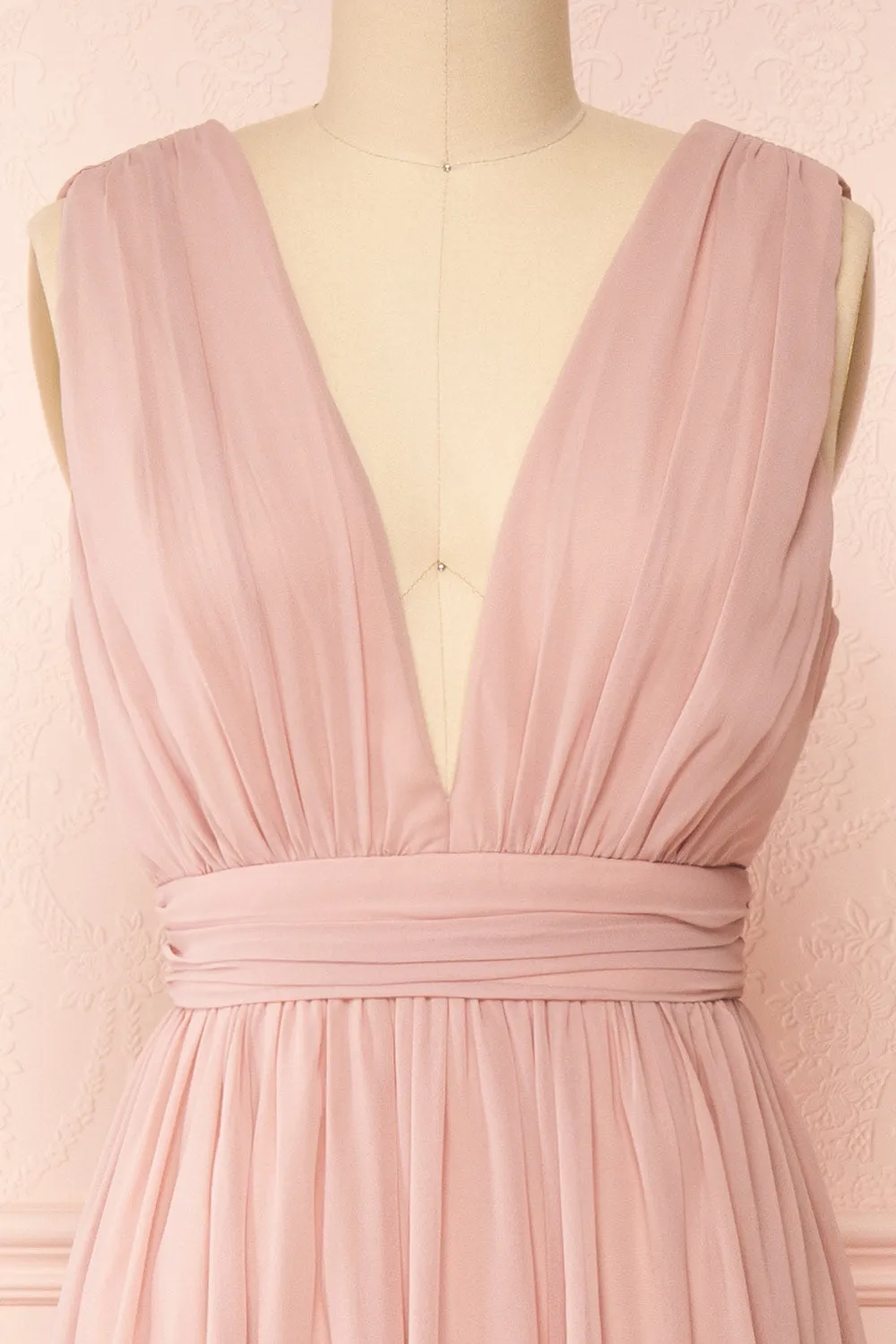 Animos Taupe | V-Neck Maxi Dress