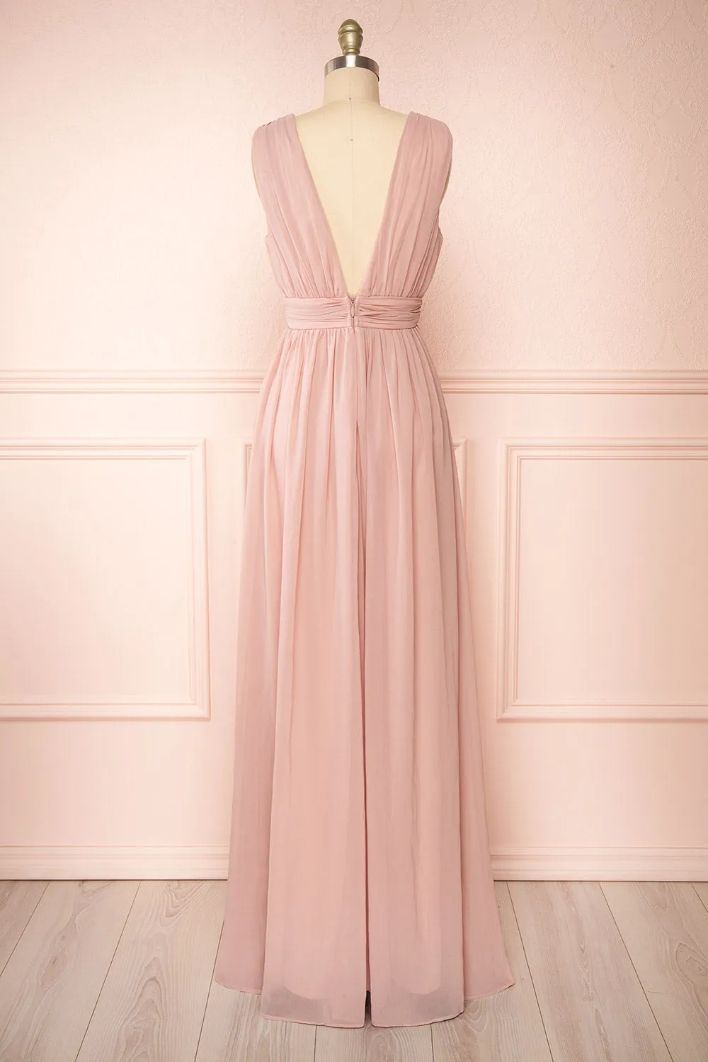 Animos Taupe | V-Neck Maxi Dress