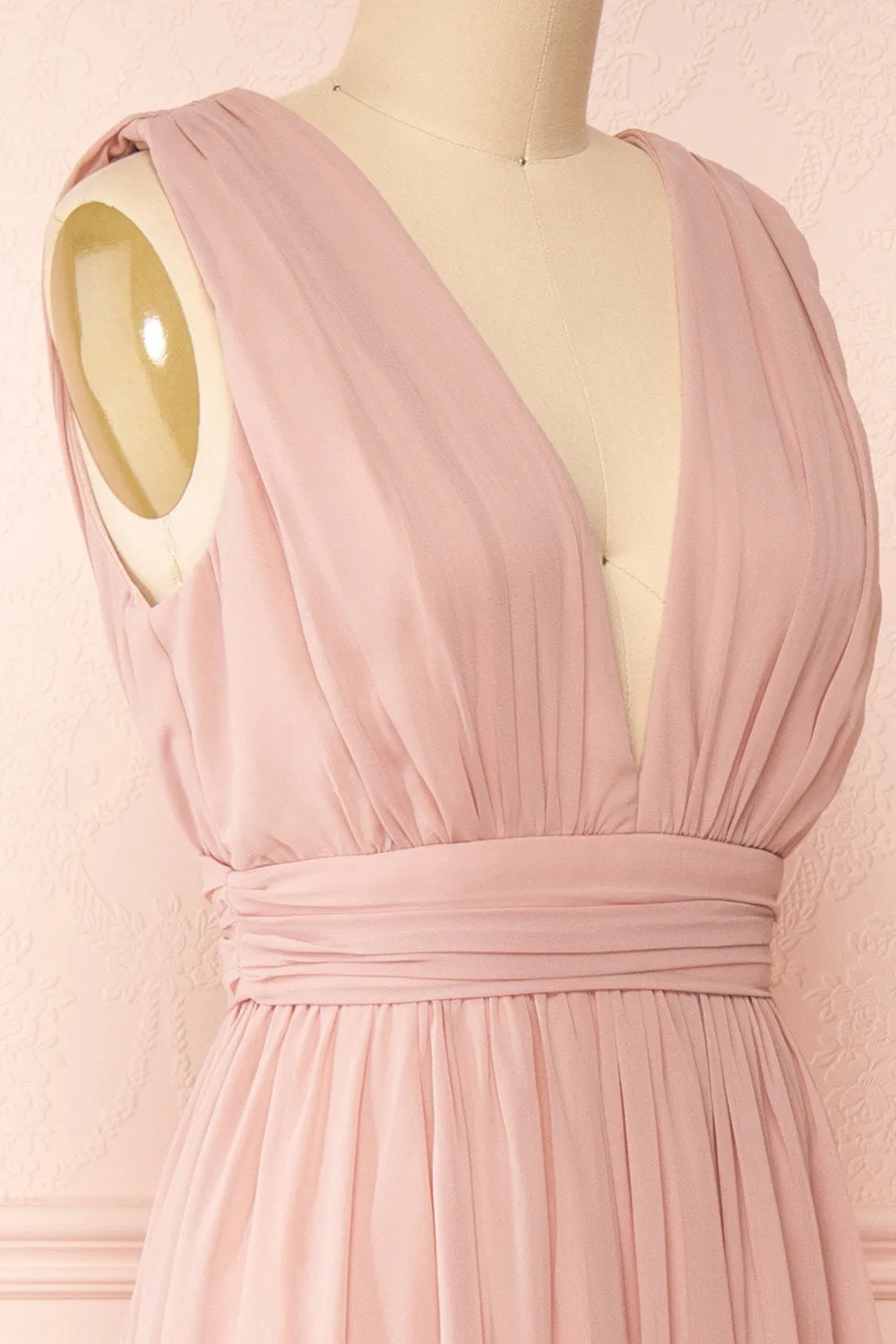 Animos Taupe | V-Neck Maxi Dress