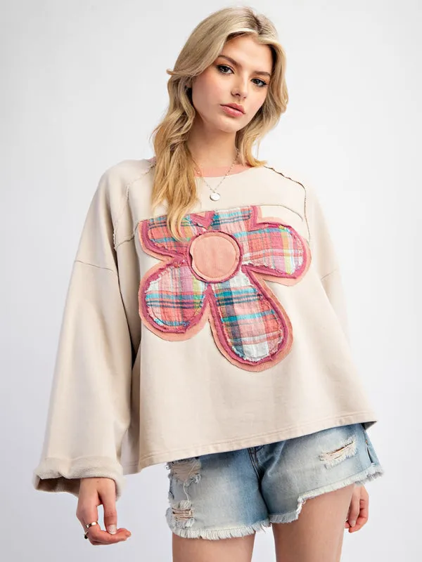 Artisan Patchwork Top Creative Boho Sweater