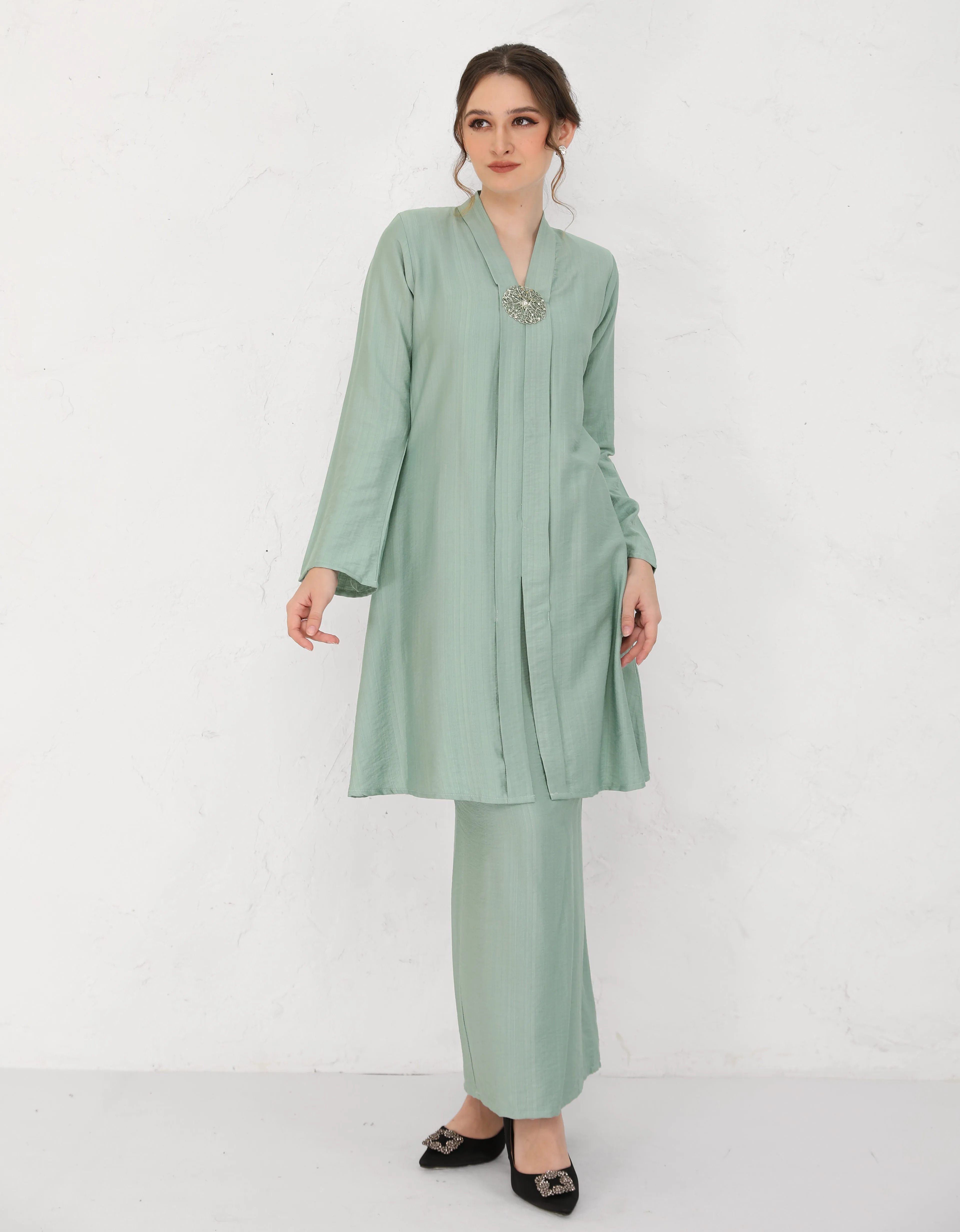 BAJU KEBAYA ADENA (DUSTY MINT)