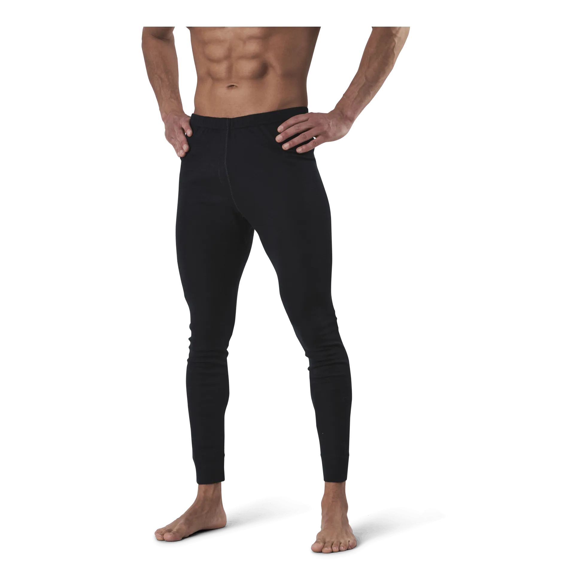 Bjorn Long Bottom 100% Merino Wool Black