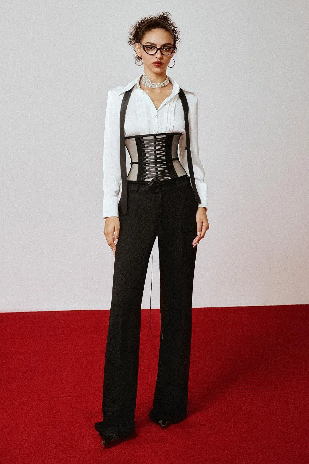 Bklyn Bodycon See-Through Mesh Corset