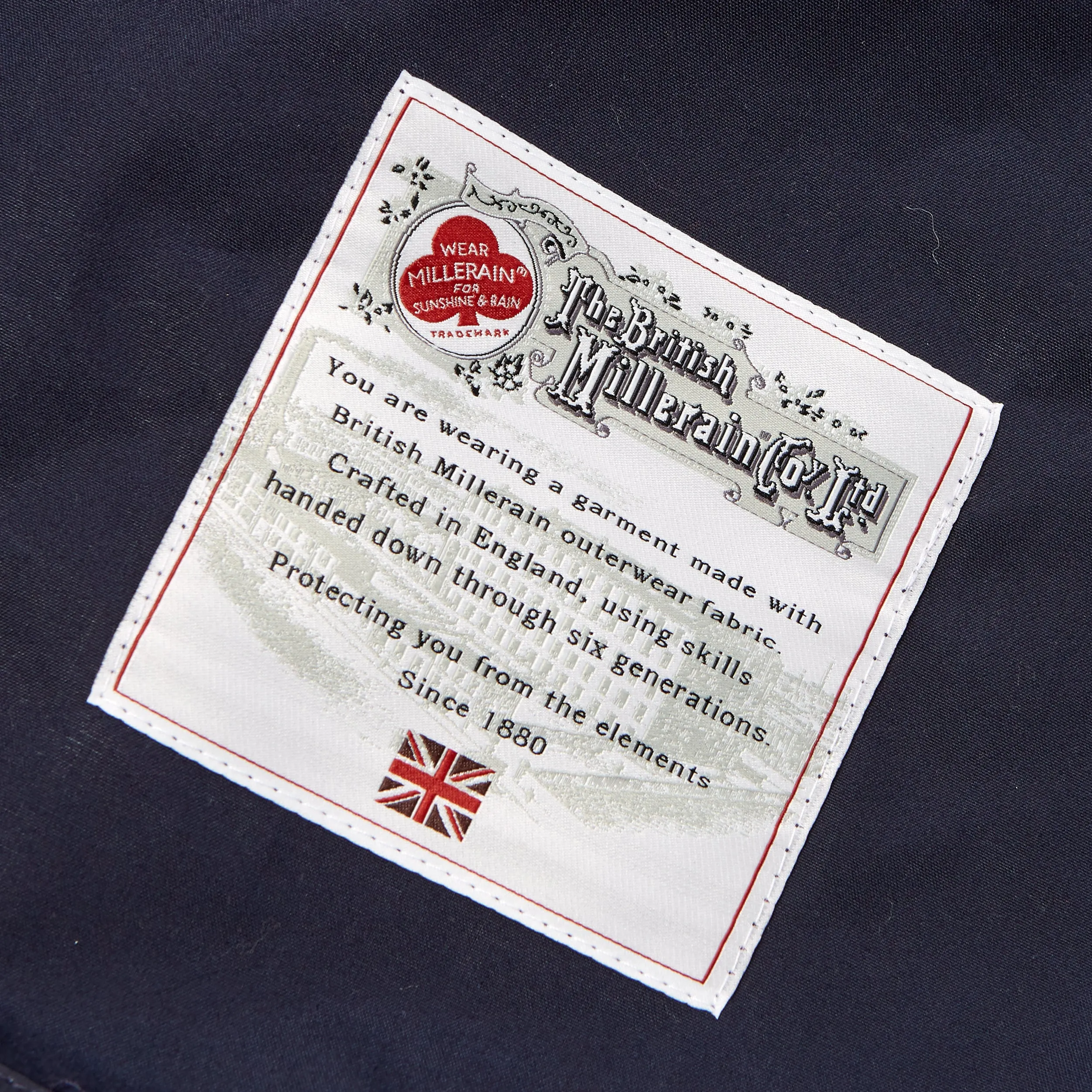 Crompton 06 Navy Wax Coated Cotton Fishtail Parka