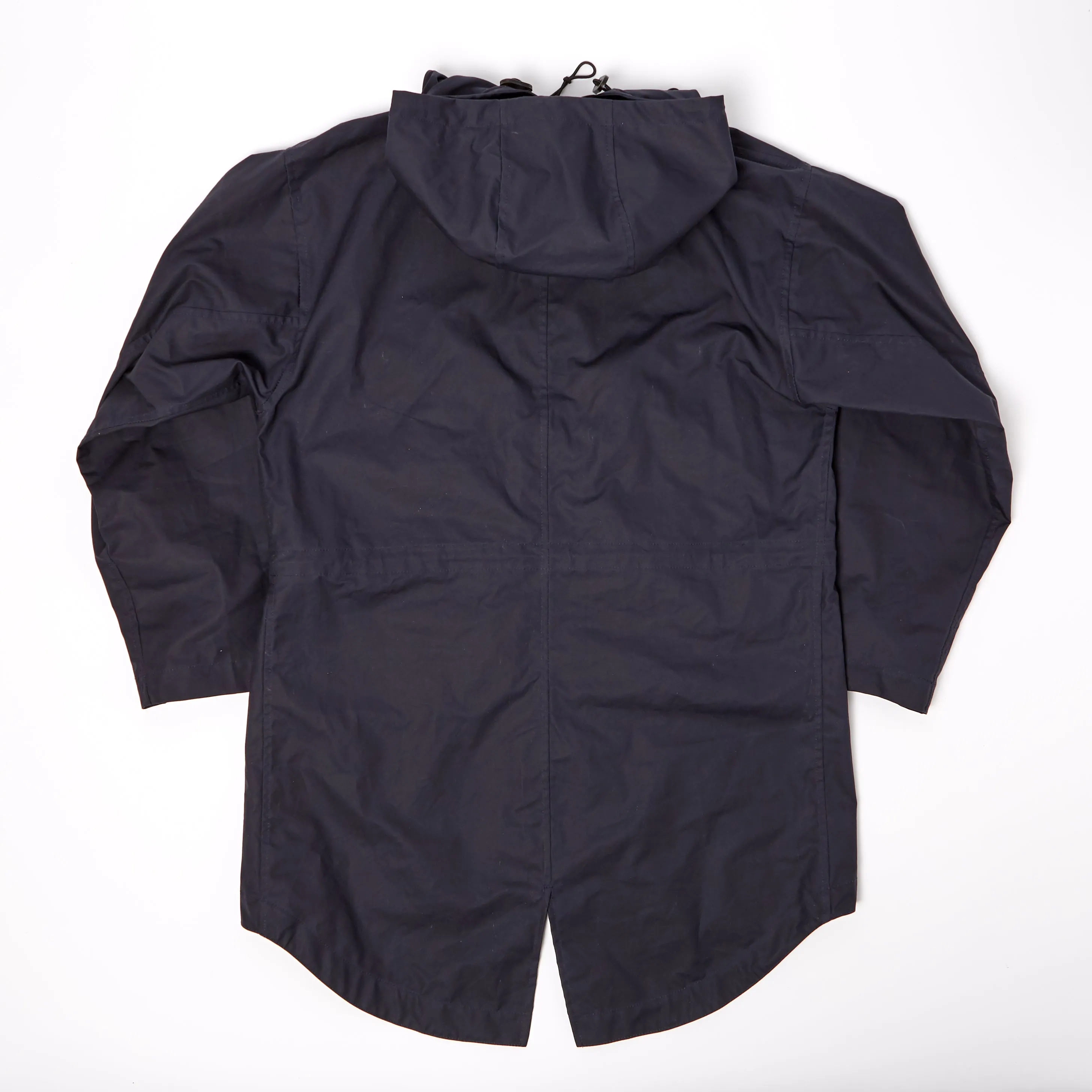 Crompton 06 Navy Wax Coated Cotton Fishtail Parka