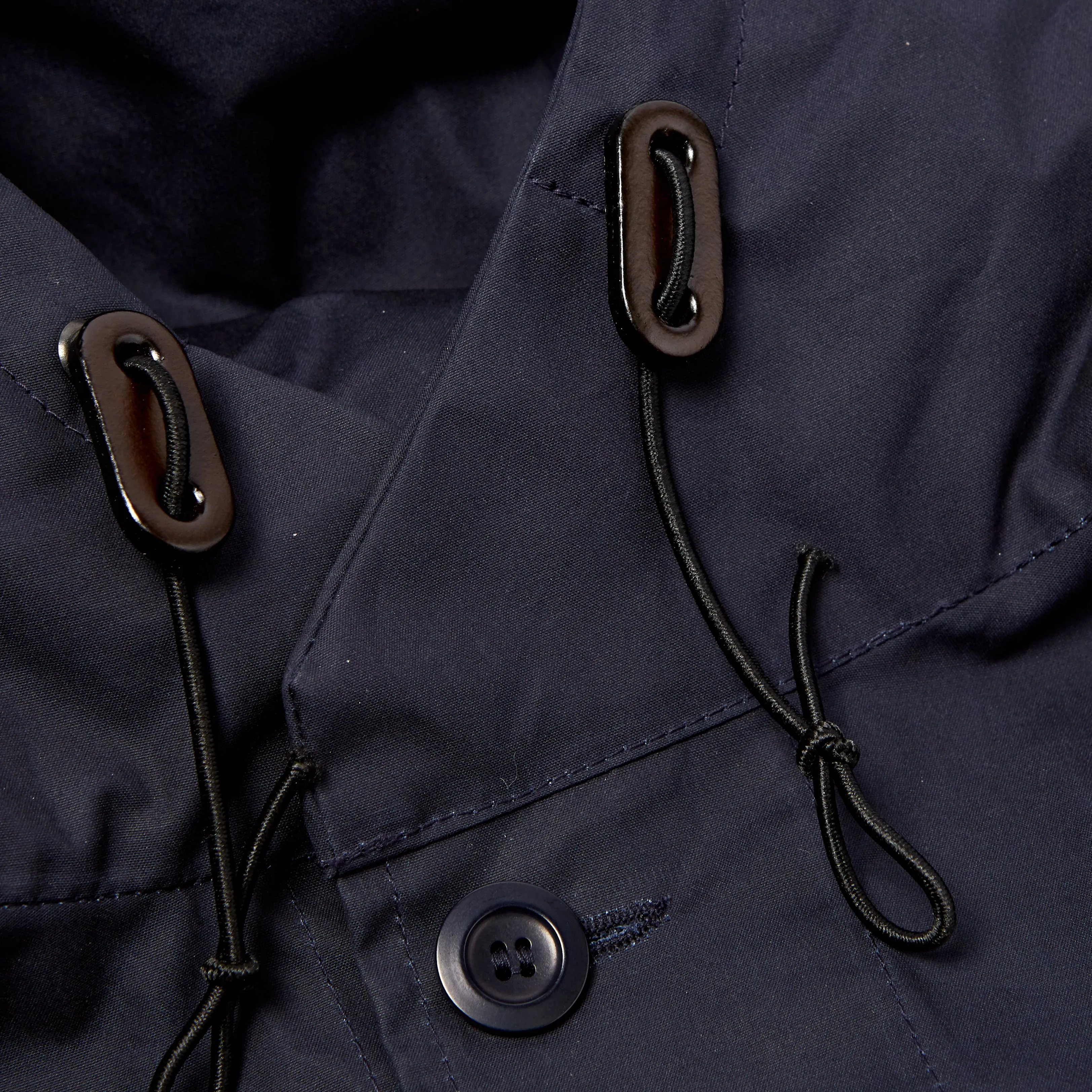 Crompton 06 Navy Wax Coated Cotton Fishtail Parka