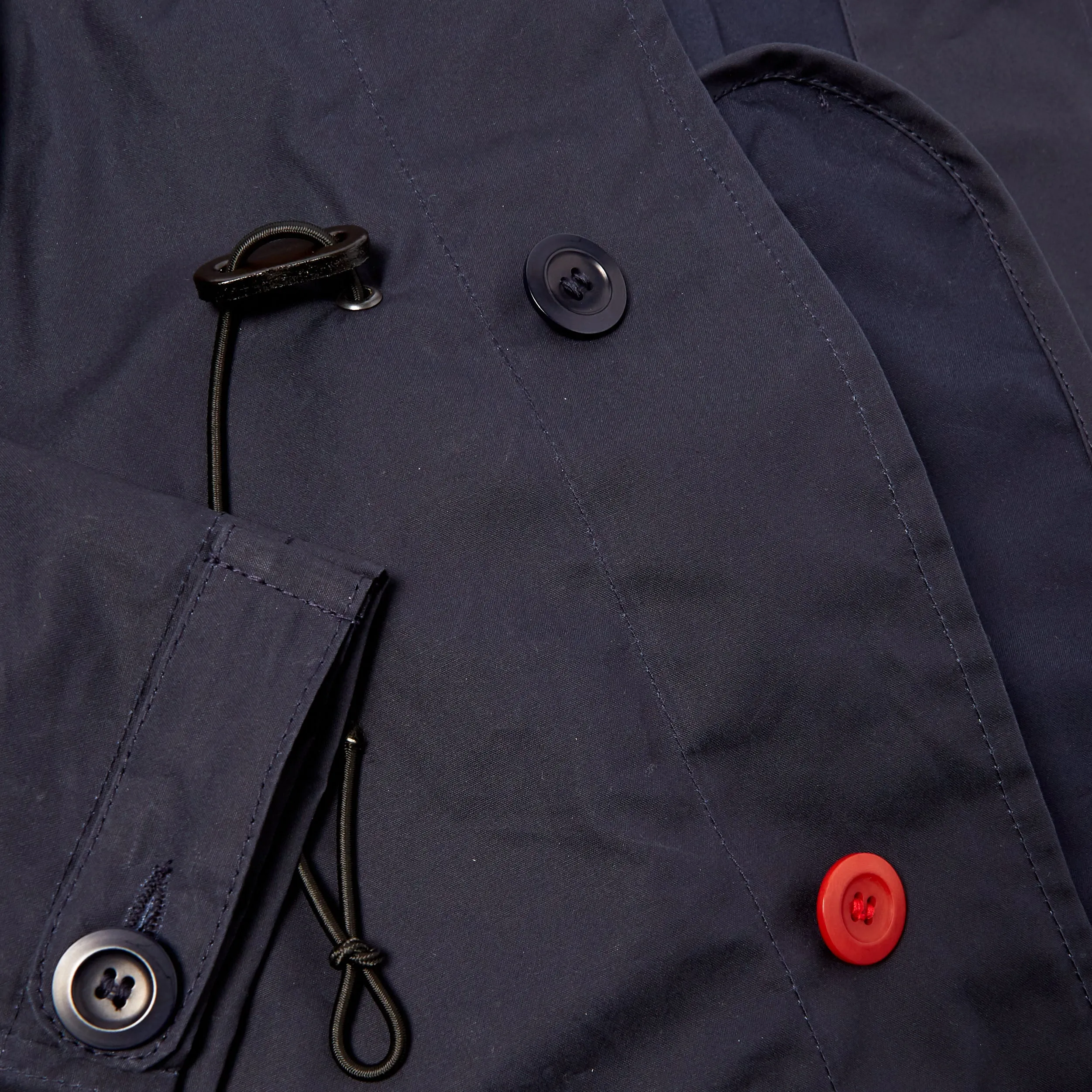 Crompton 06 Navy Wax Coated Cotton Fishtail Parka