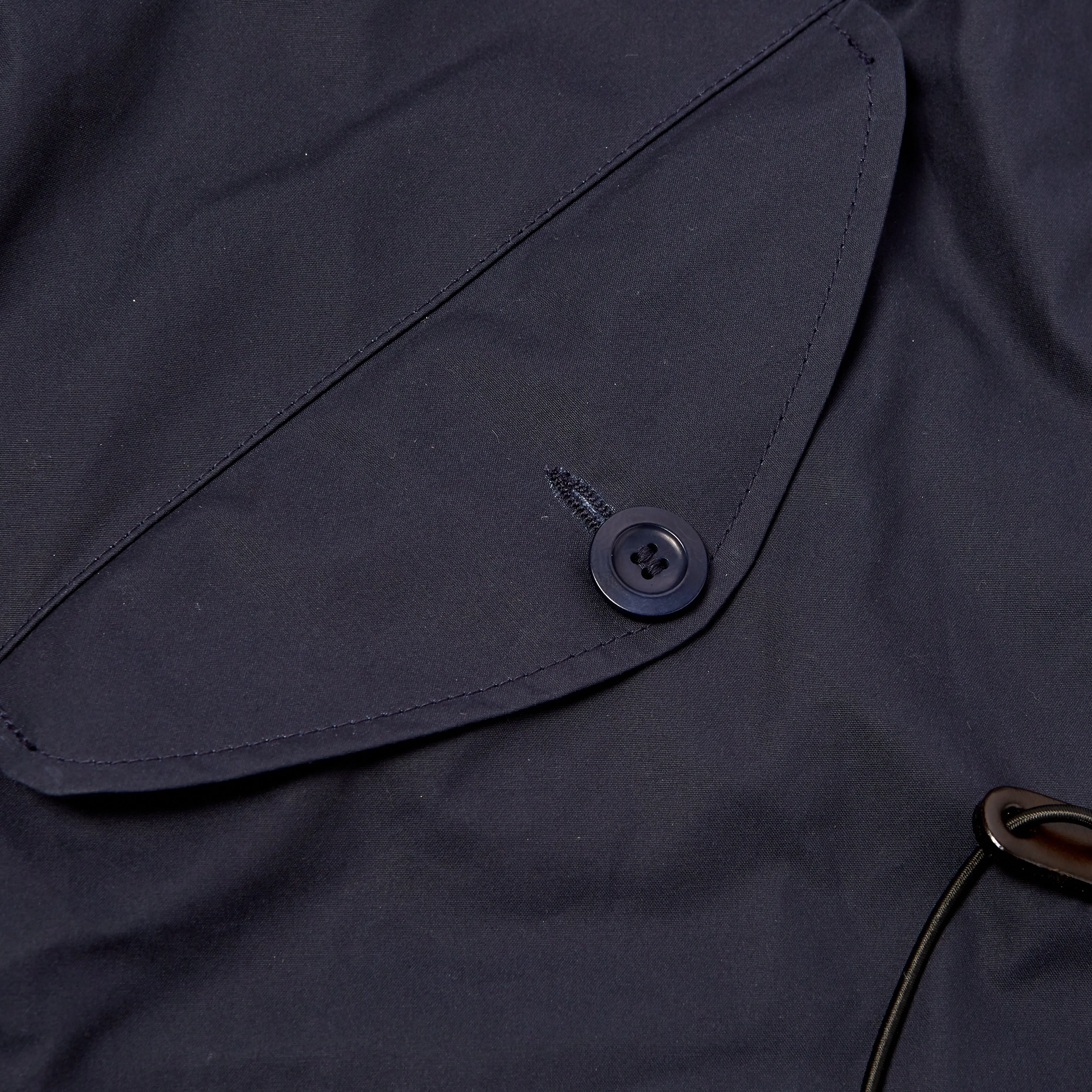 Crompton 06 Navy Wax Coated Cotton Fishtail Parka