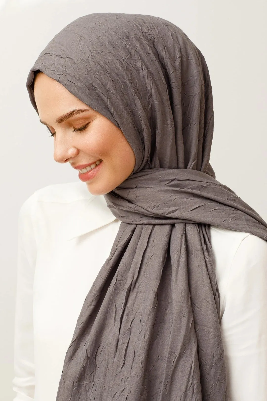 Dark Gray Bamboo Hijab