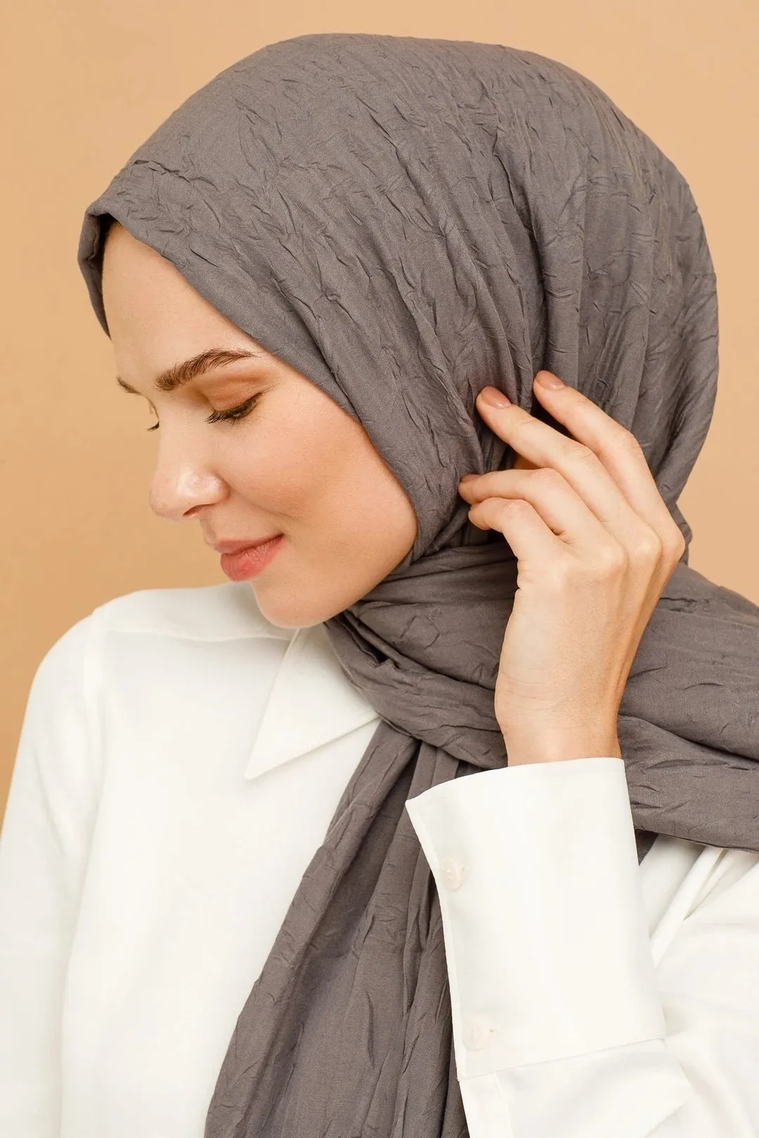 Dark Gray Bamboo Hijab