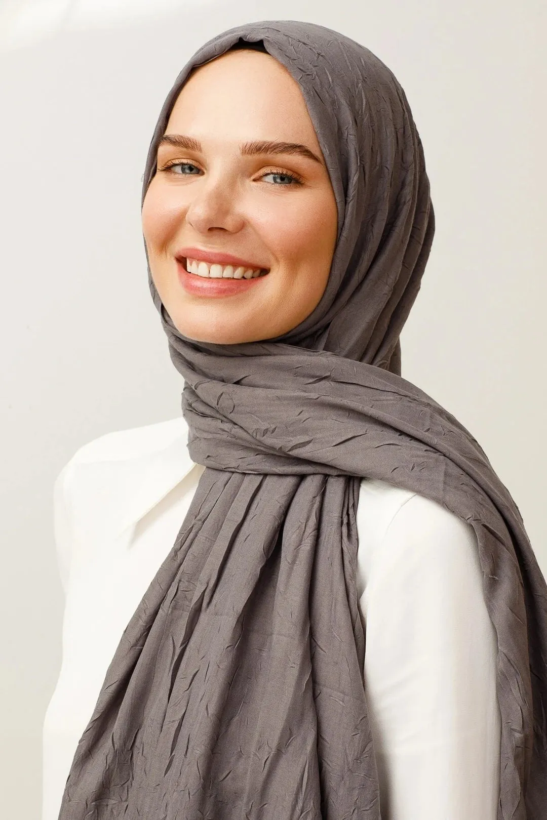 Dark Gray Bamboo Hijab