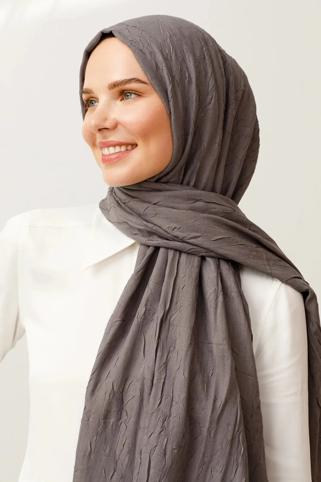 Dark Gray Bamboo Hijab