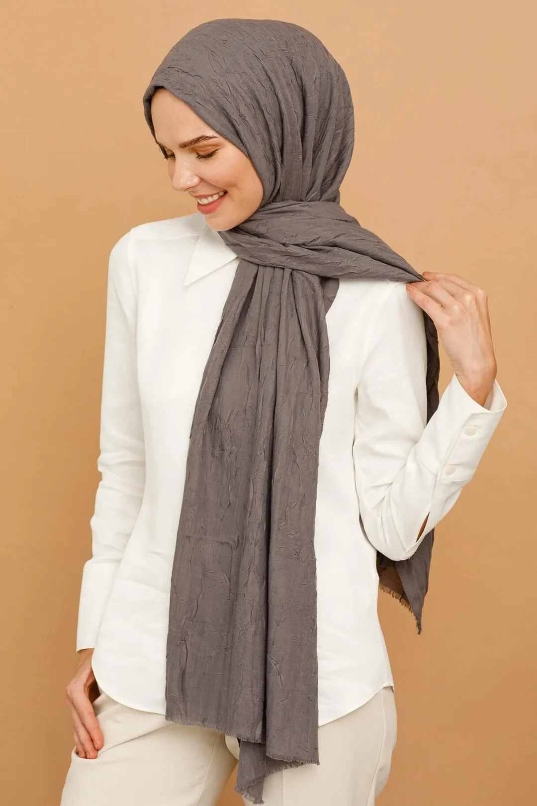 Dark Gray Bamboo Hijab