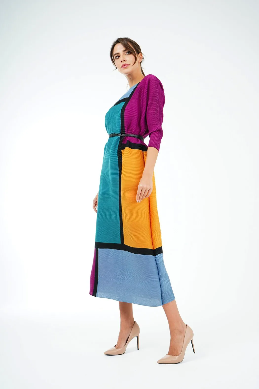 Deera Block Print Loose Fitting Dress