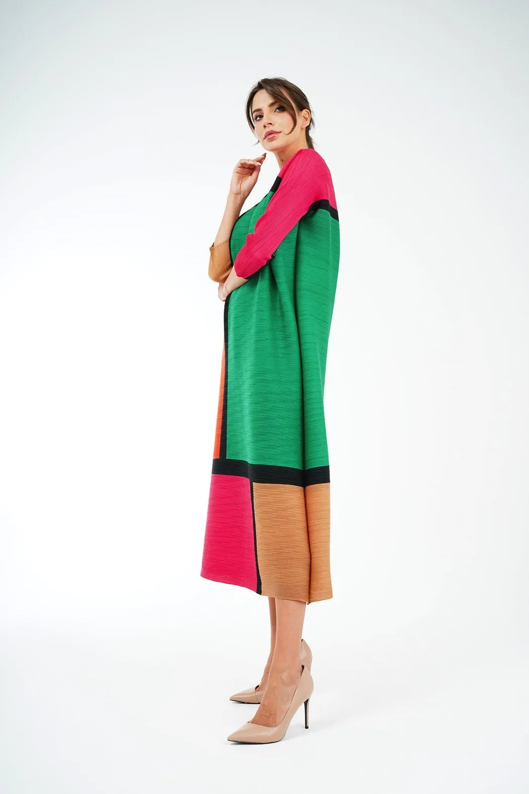 Deera Block Print Loose Fitting Dress
