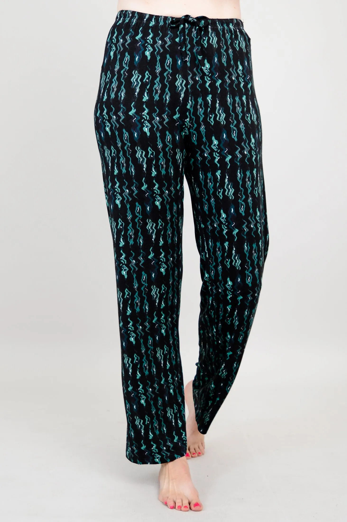 Dream Pant, Teal Abstract, Bamboo - Final Sale