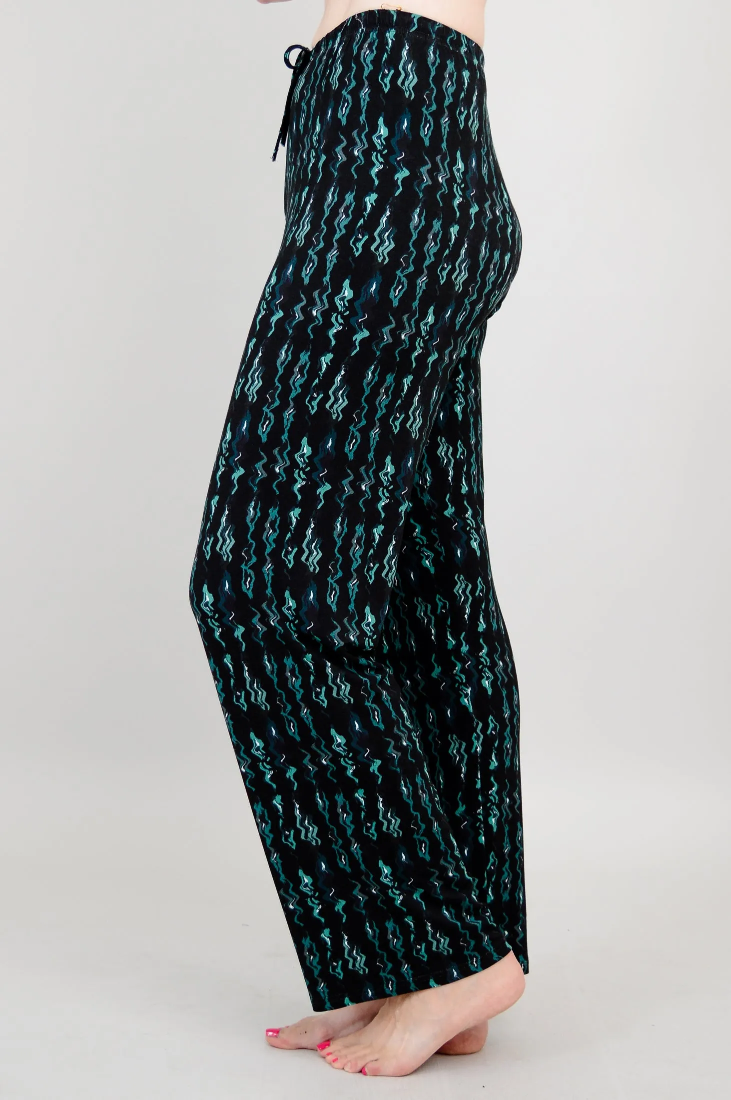 Dream Pant, Teal Abstract, Bamboo - Final Sale