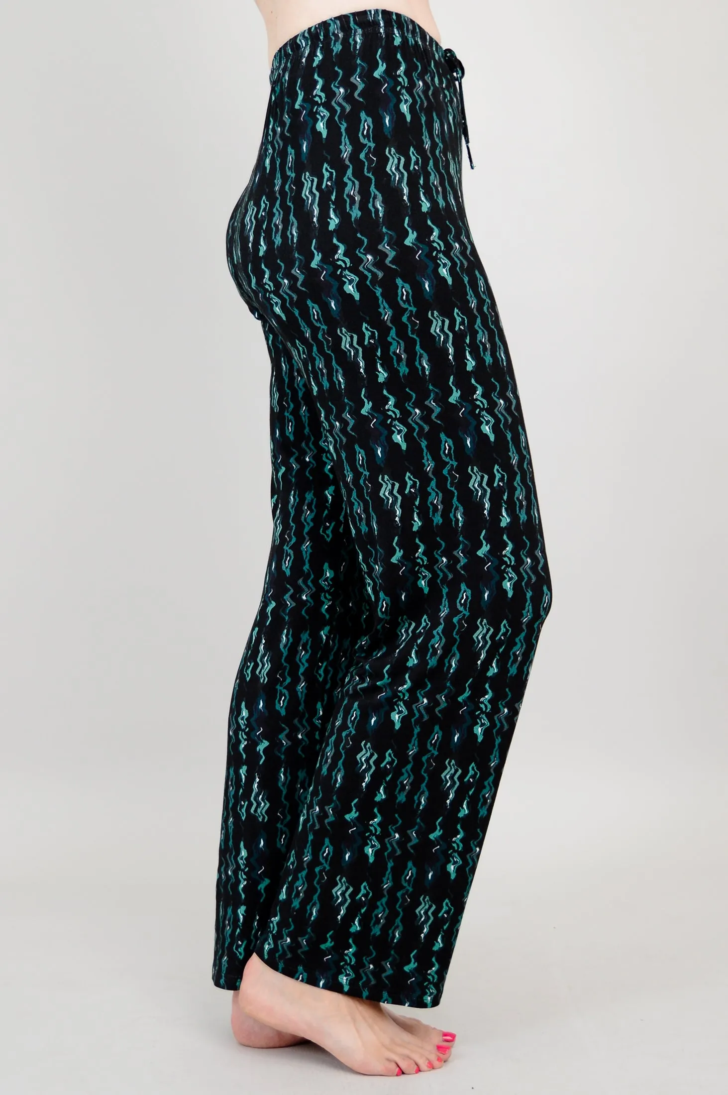 Dream Pant, Teal Abstract, Bamboo - Final Sale
