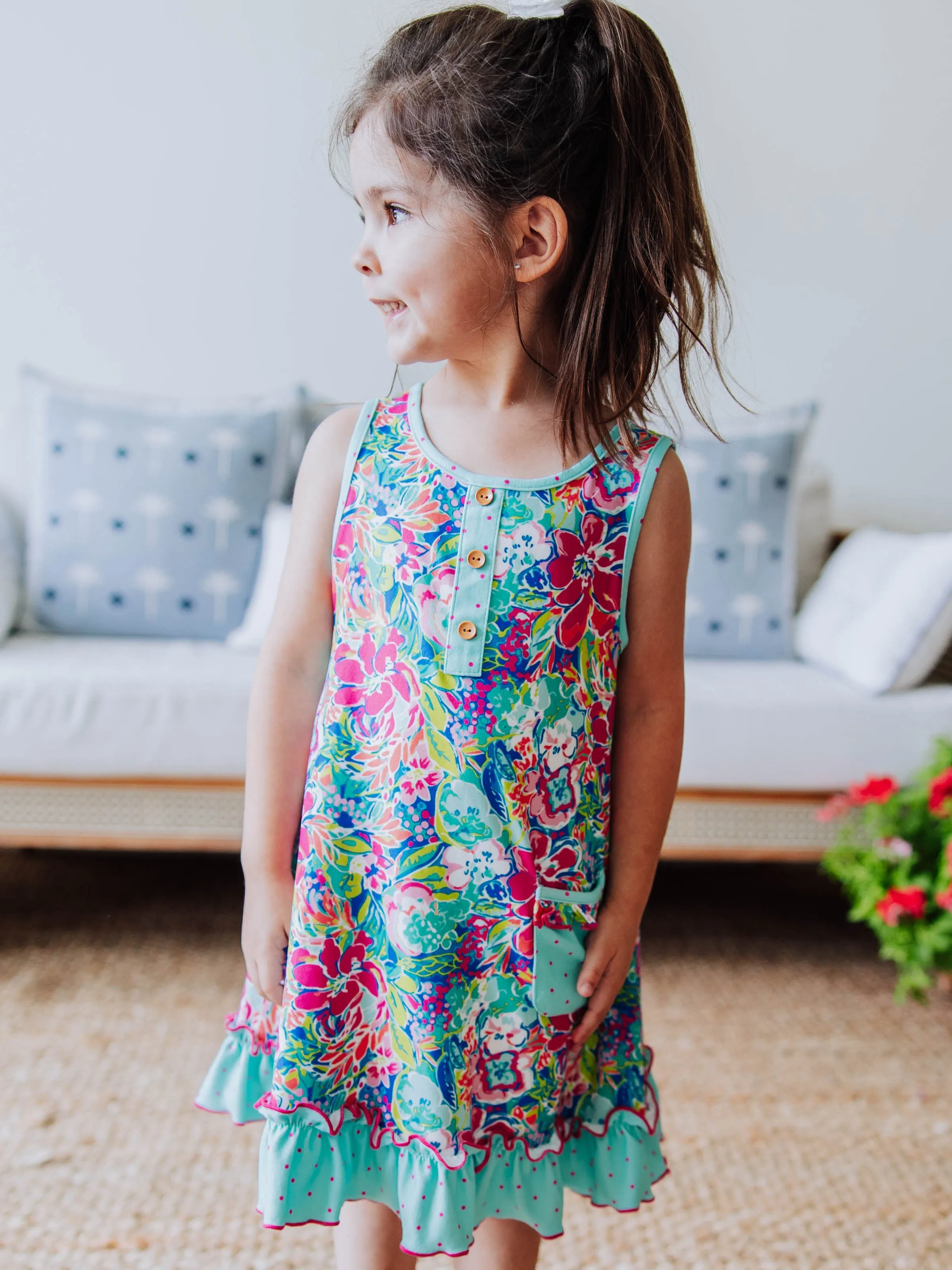 Everyday Play Dress - Hawaiian Blooms