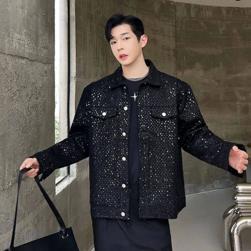 Fashion Korean Style Jacket Trend Men's Clothing Stylish Heavy Embroidery Piece Niche Design Casual Outerwear Autumn 9C2752