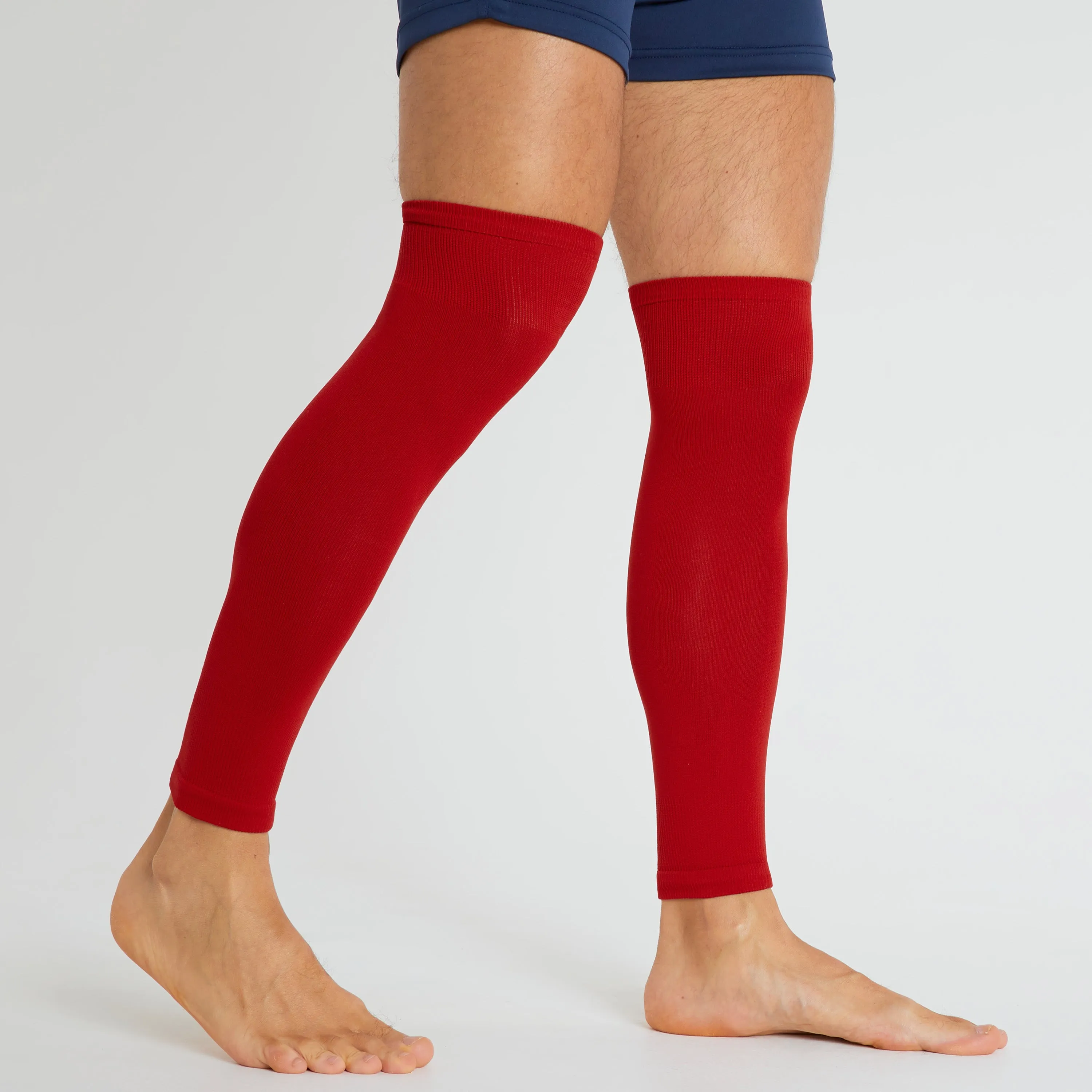 Football Sock Sleeves for Men and Teenagers - Leg Warmers Shin Guard Sleeves