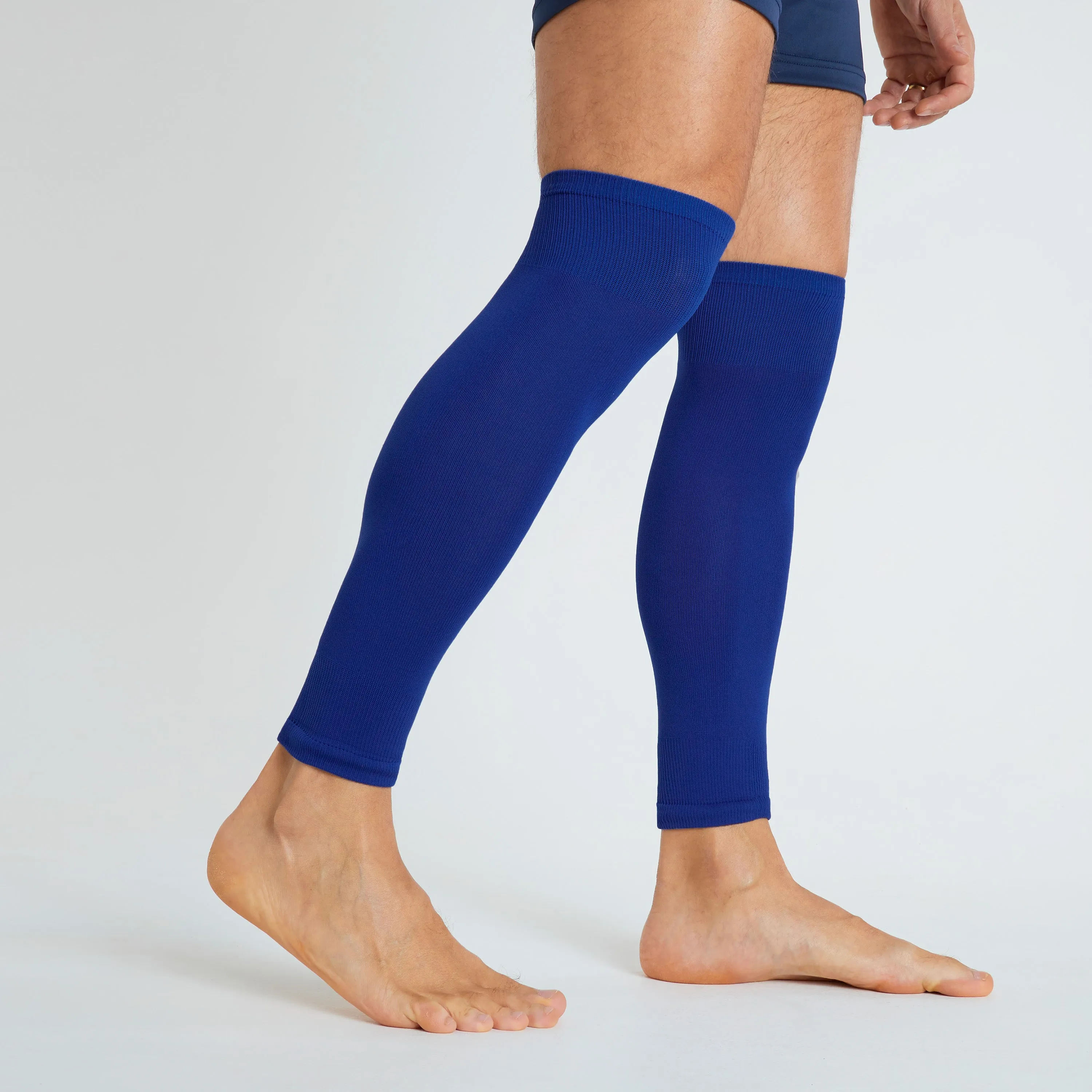 Football Sock Sleeves for Men and Teenagers - Leg Warmers Shin Guard Sleeves