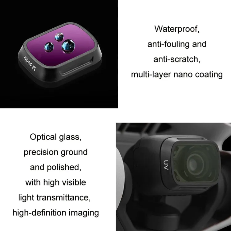 For DJI MINI3/MINI 3PRO BRDRC Filter Protective Glass, Style: CPL Filter