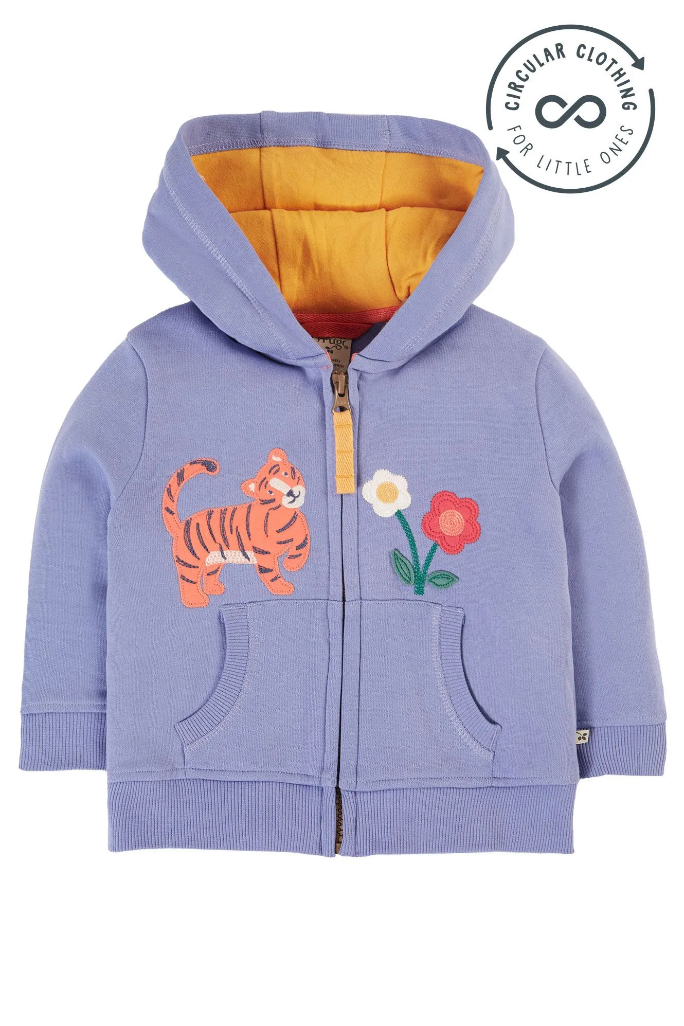 Frugi Baby Girls Tiger Carbis Hoodie