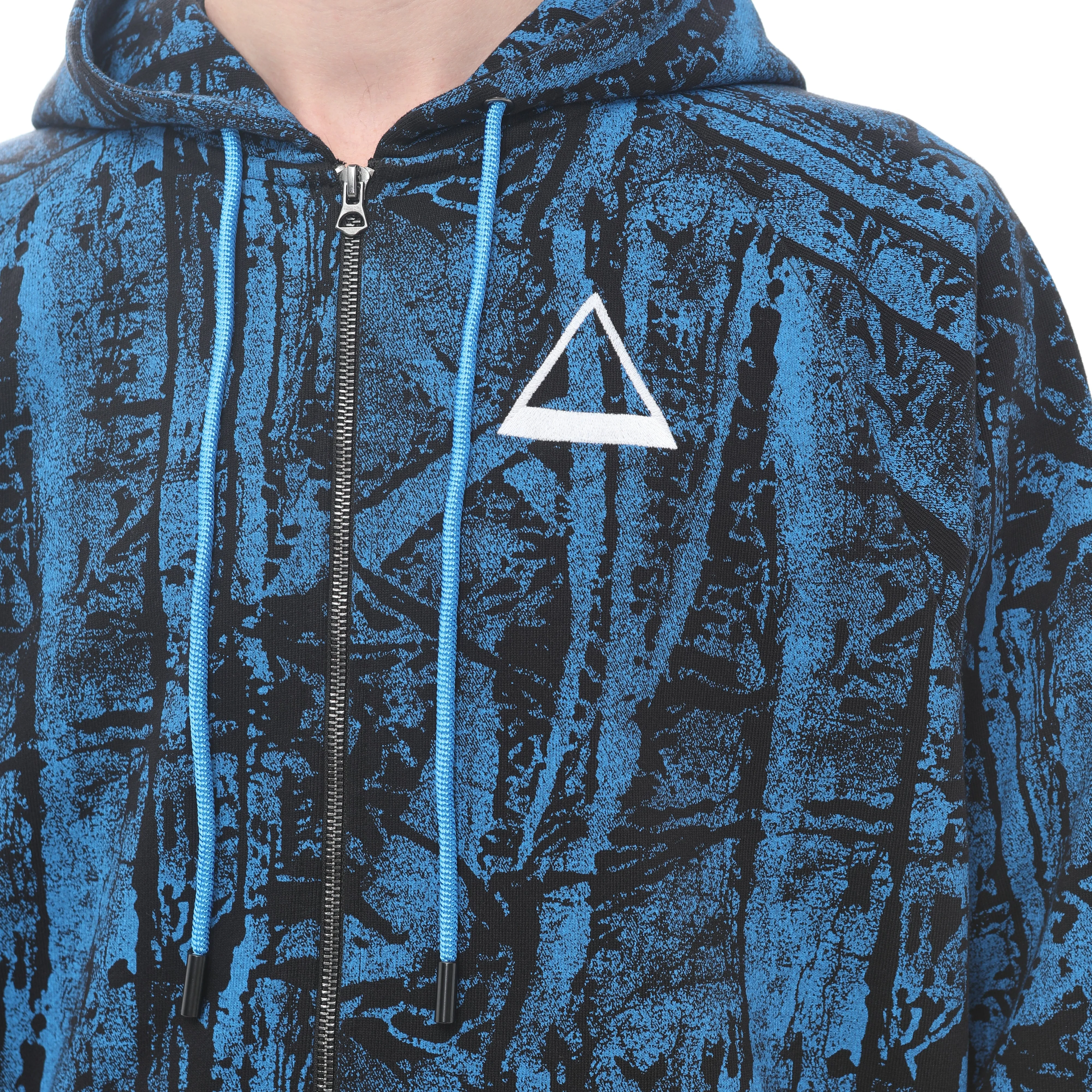 FULL ZIP SWEATSHIRT IN CRINKLED