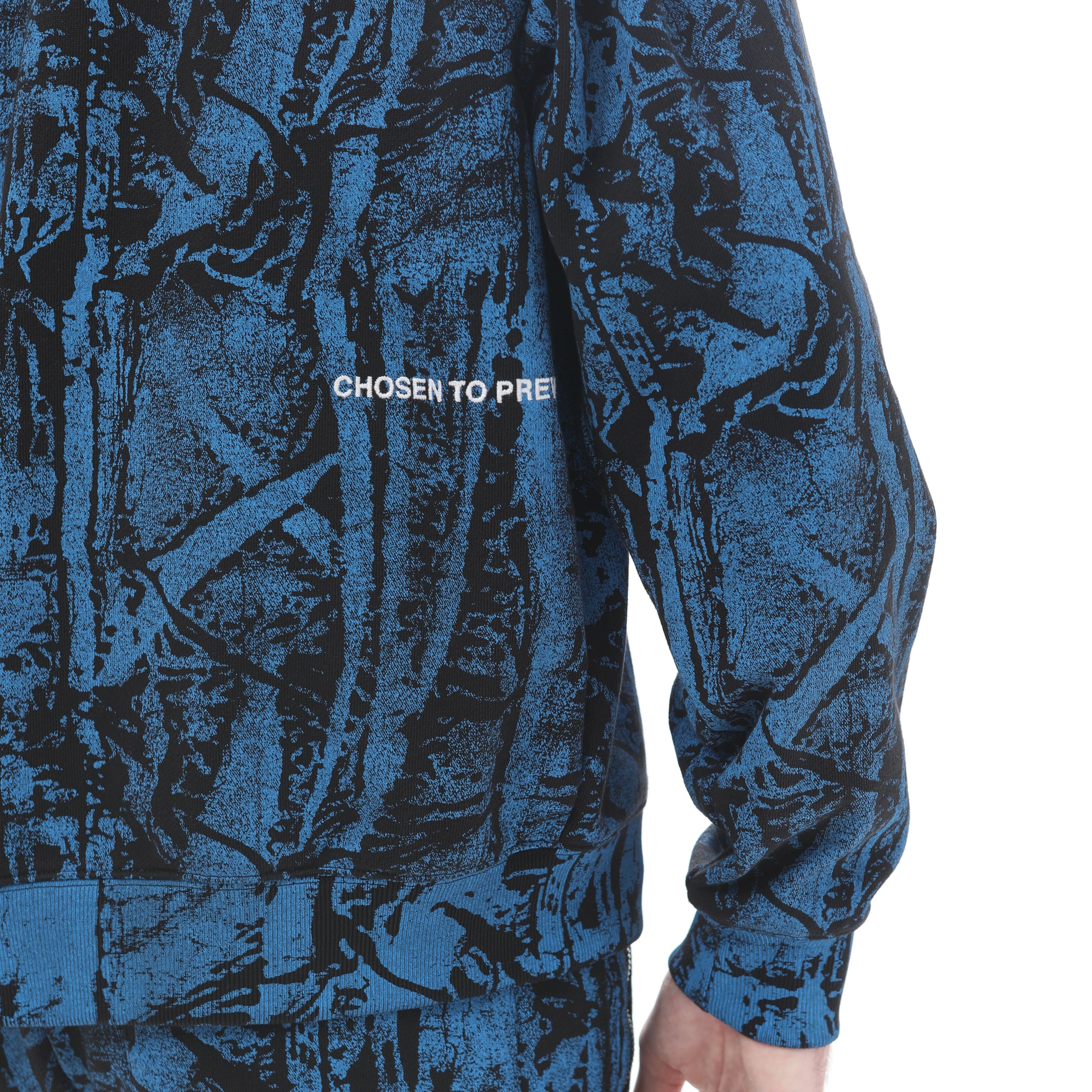 FULL ZIP SWEATSHIRT IN CRINKLED