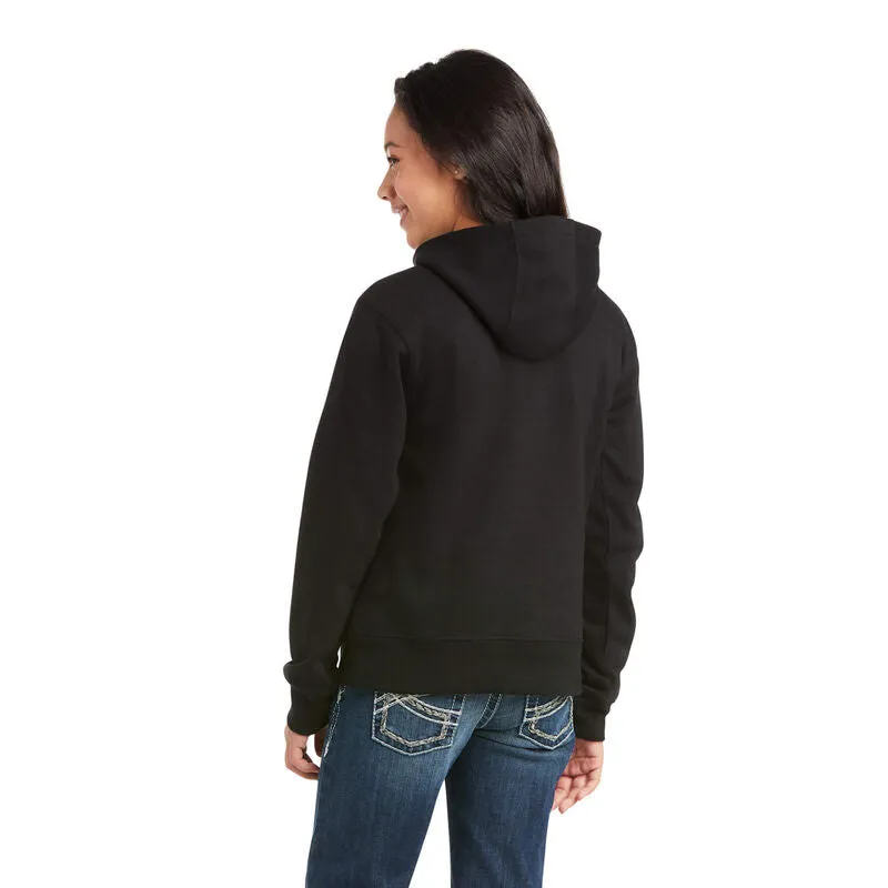 Girl's Ariat Black Logo Hoodie