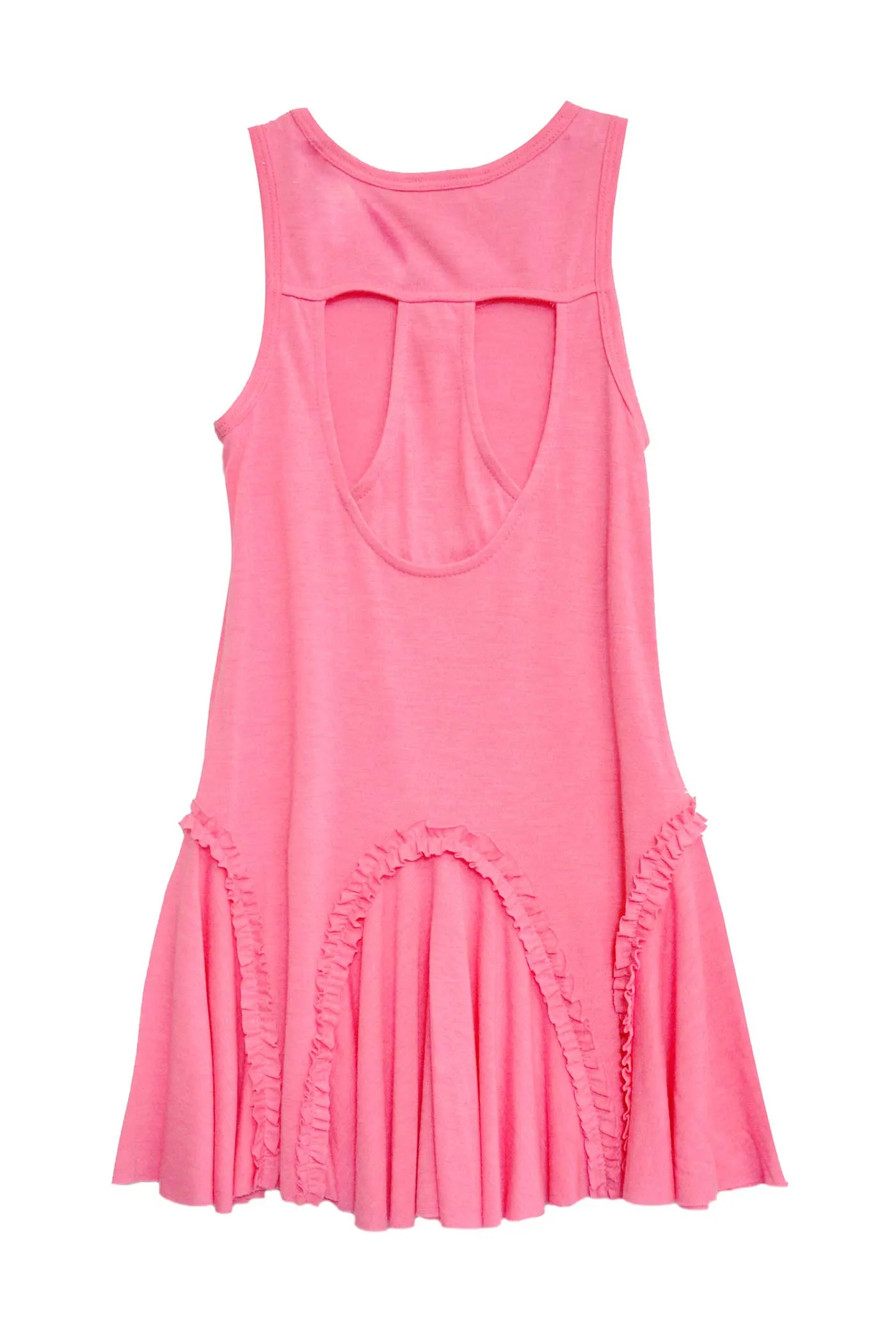 Girls Dropped Waist Casual Jersey Tank Dress
